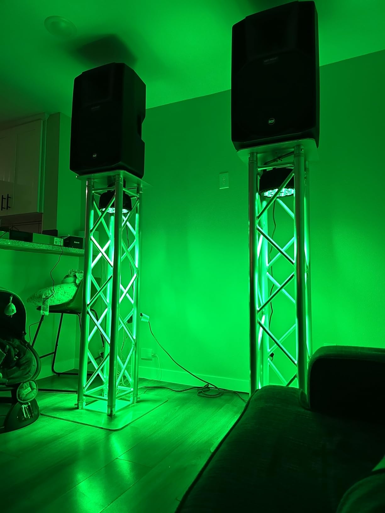 Par Lights LED Stage Lights, U'King 18x12W RGBW 4-in-1 Uplights Stage Lighting Effect by DMX and Sound Activated Control Wash Light for Wedding Parties Church Club DJ Live Show (8 Packs) customer photo 1