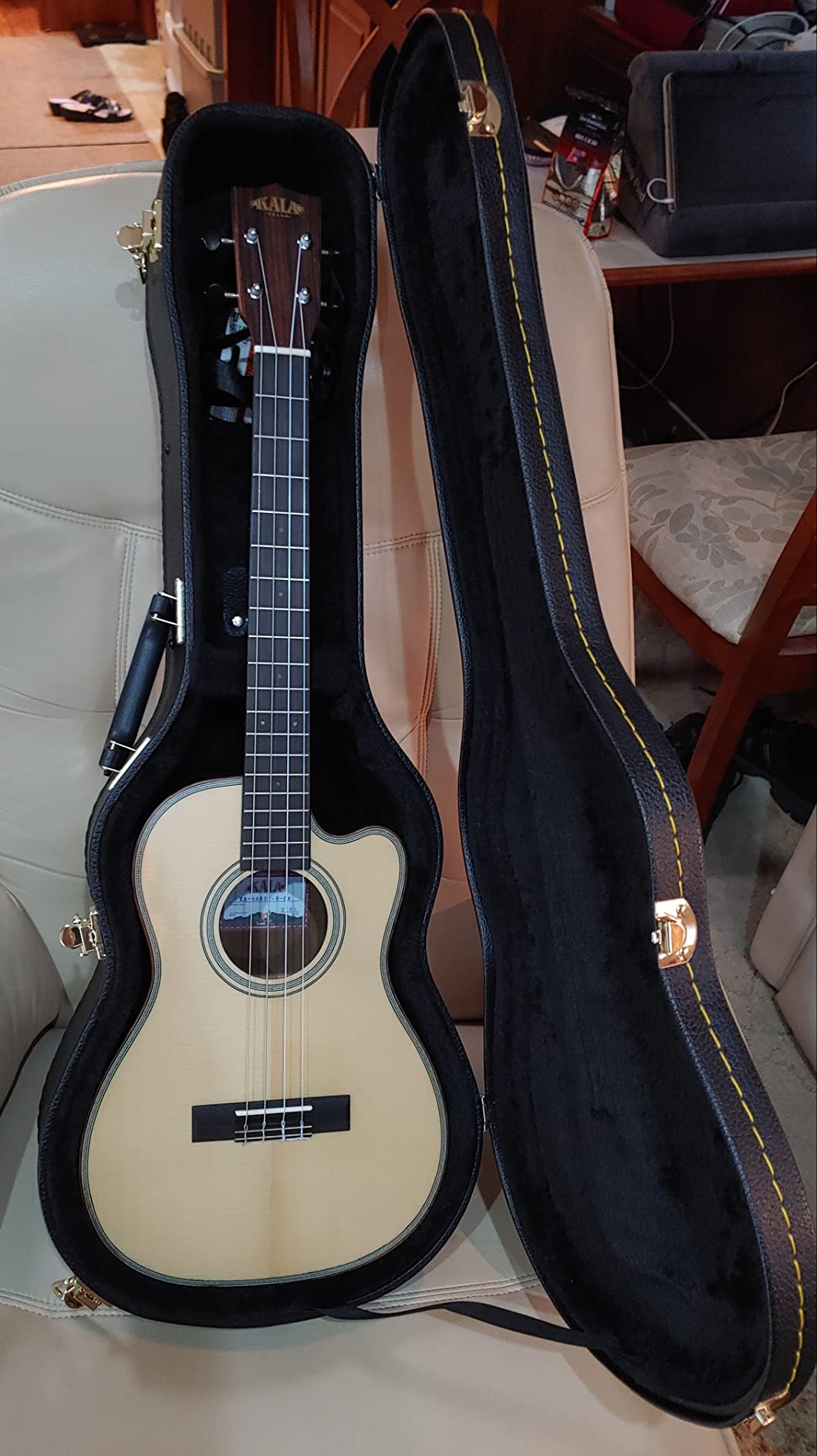 Kala Solid Spruce Striped Ebony Baritone Cutaway w/EQ customer photo 2