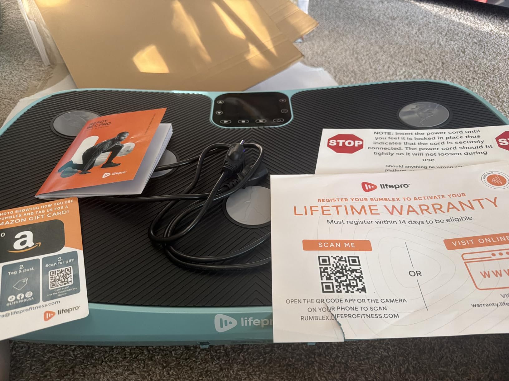 Lifepro Rumblex 4D Curved Vibration Plate Exercise Machine with 3 Motors | Calorie Tracking, 7 Modes, 60 Speeds, Bluetooth Speakers - Full Body Vibration Plate for Lymphatic Drainage & at Home Workout customer photo 1
