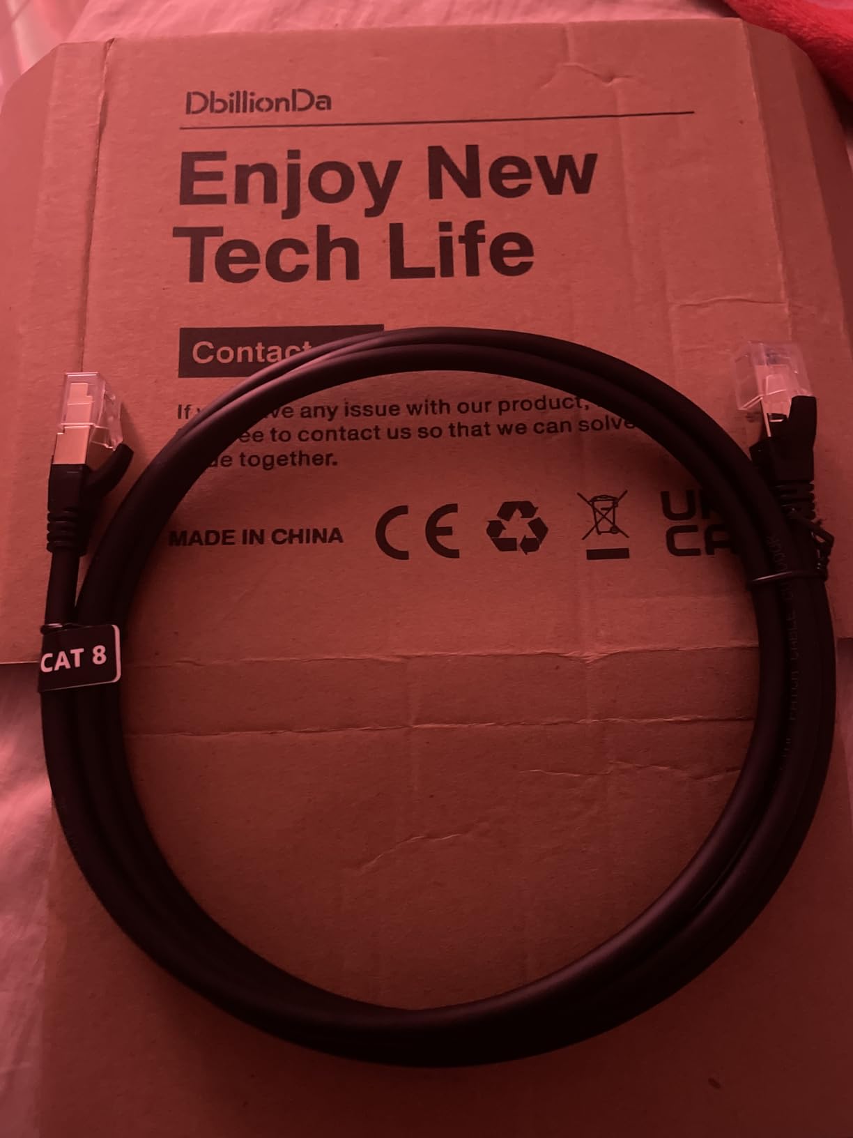 DbillionDa Cat 8 Ethernet Cable, 6FT 40Gbps 2000MHz RJ45 LAN Cable customer photo 1