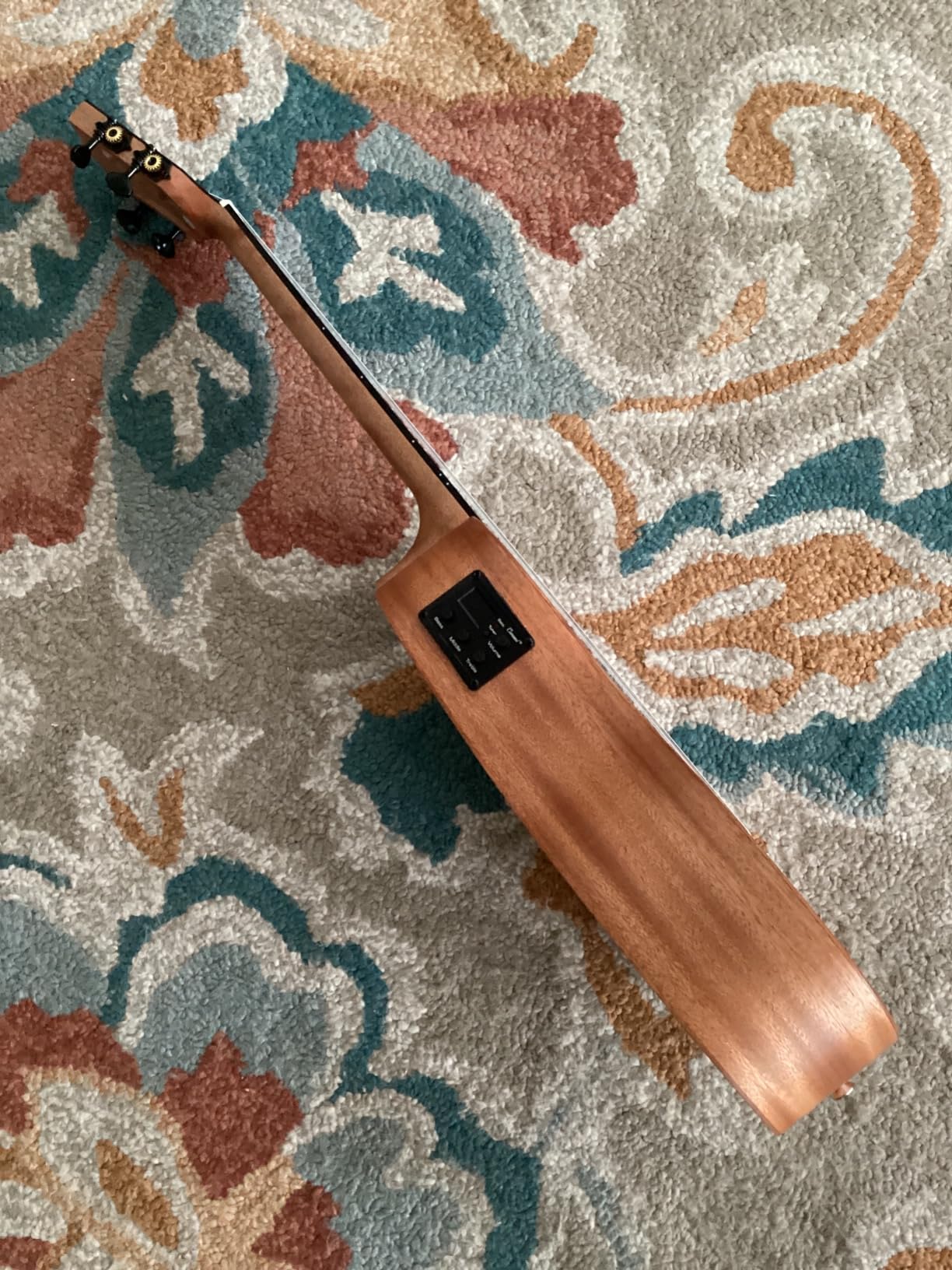Caramel CB402 Baritone Electric All Solid Mahogany Wood Ukulele | 30'' Instrument Kit Small Hawaiian Guitar Beginner Starter Pack Bundle Gig bag, Strap, String Set customer photo 1