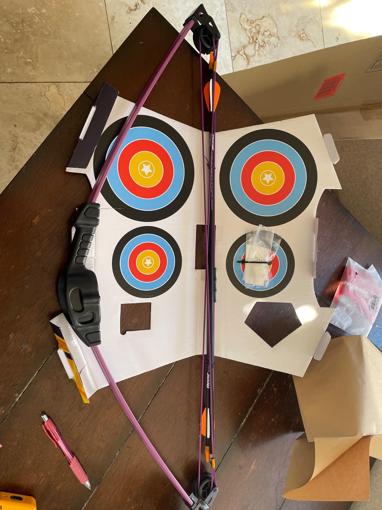 Bear Archery Spark Youth Bow Set, Recommended for Ages 5 to 10, Ambidextrous, Includes 2 Arrows, Armguard, Quiver customer photo 1