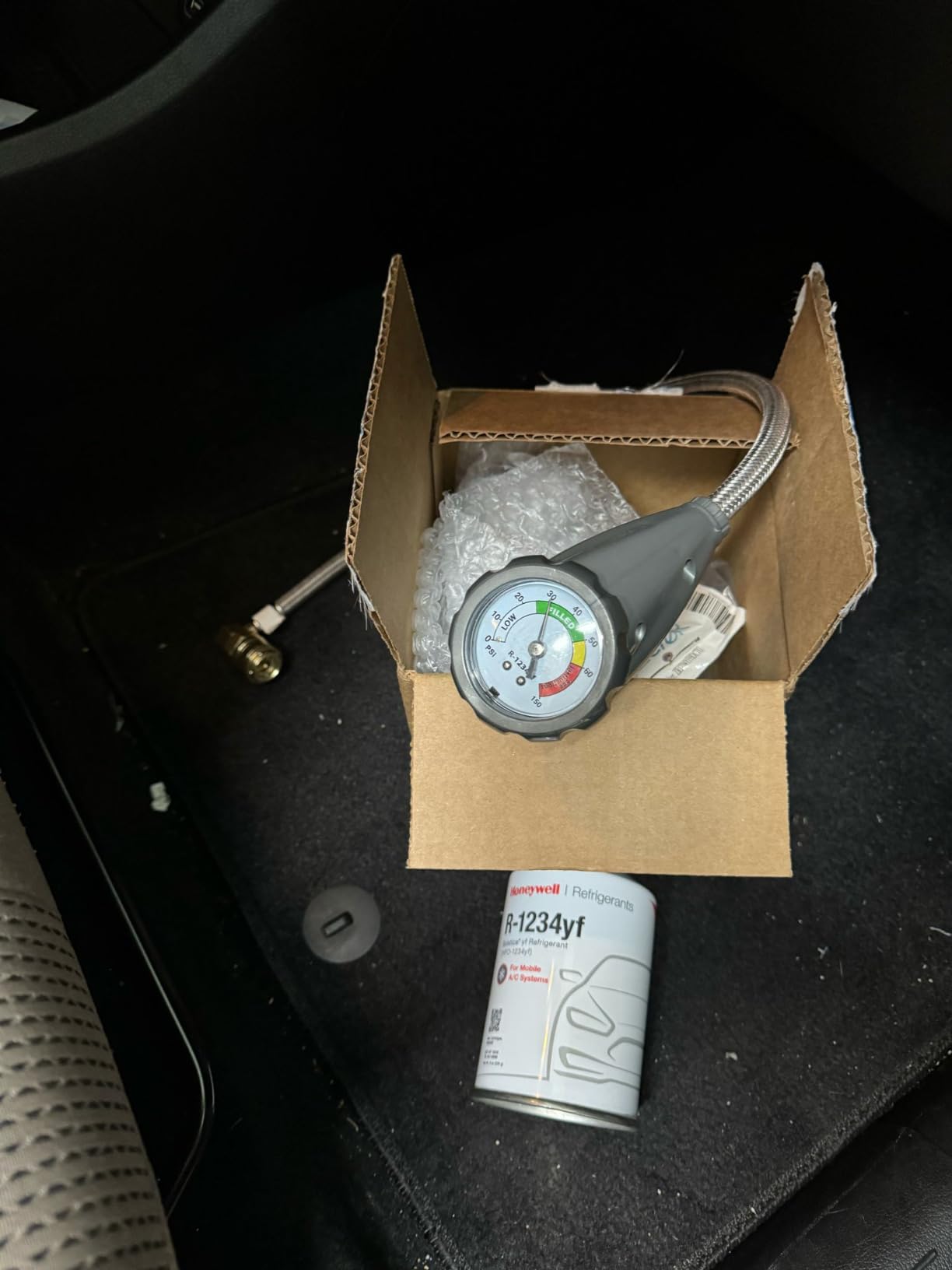 A/C Pro InterDynamics Certified Air Conditioner Gauge and Hose, R-1234yf | 24 Inches, A/C for Cars and Trucks, Reusable A/C Recharge Kit, Trucks and Cars, Professional Grade, Trigger Dispenser customer photo 1
