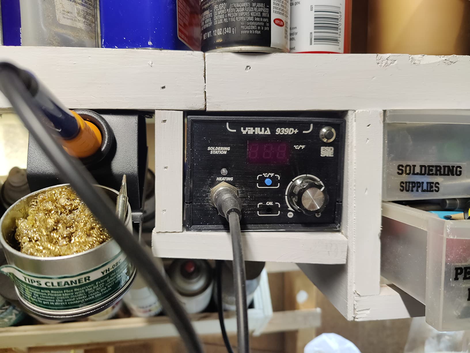 YIHUA 939D+ Digital Soldering Station, 75W Equivalent with Precision Heat Control (392°F to 896°F) and Built-in Transformer. ESD Safe, Lead Free with °C/°F display (Black) customer photo 2