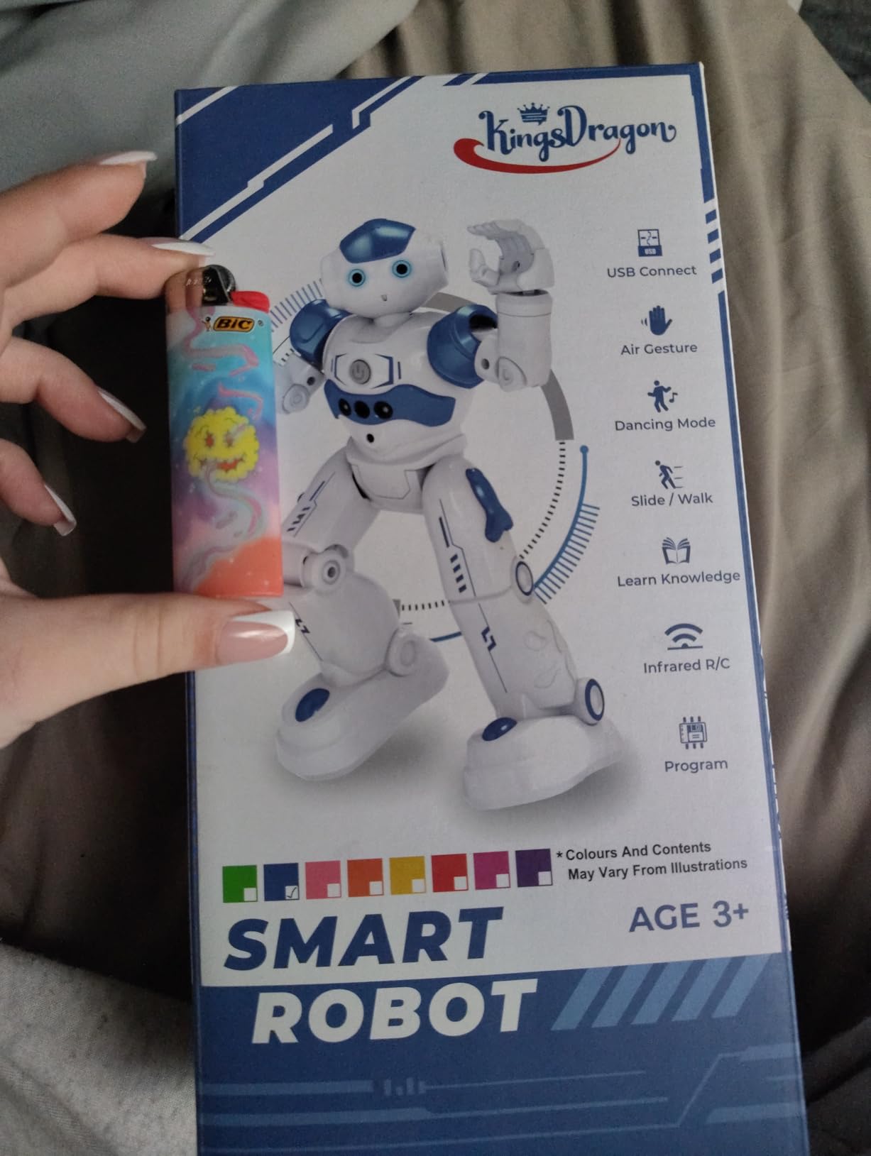 KingsDragon RC Robot Toys for Kids, Remote Control Smart Robot Toy | Gesture & Sensing Programmable Interactive Walking Robot for Age 3 4 5 6 7 8 10 Year Old Boys Girls Birthday Gift Present customer photo 1