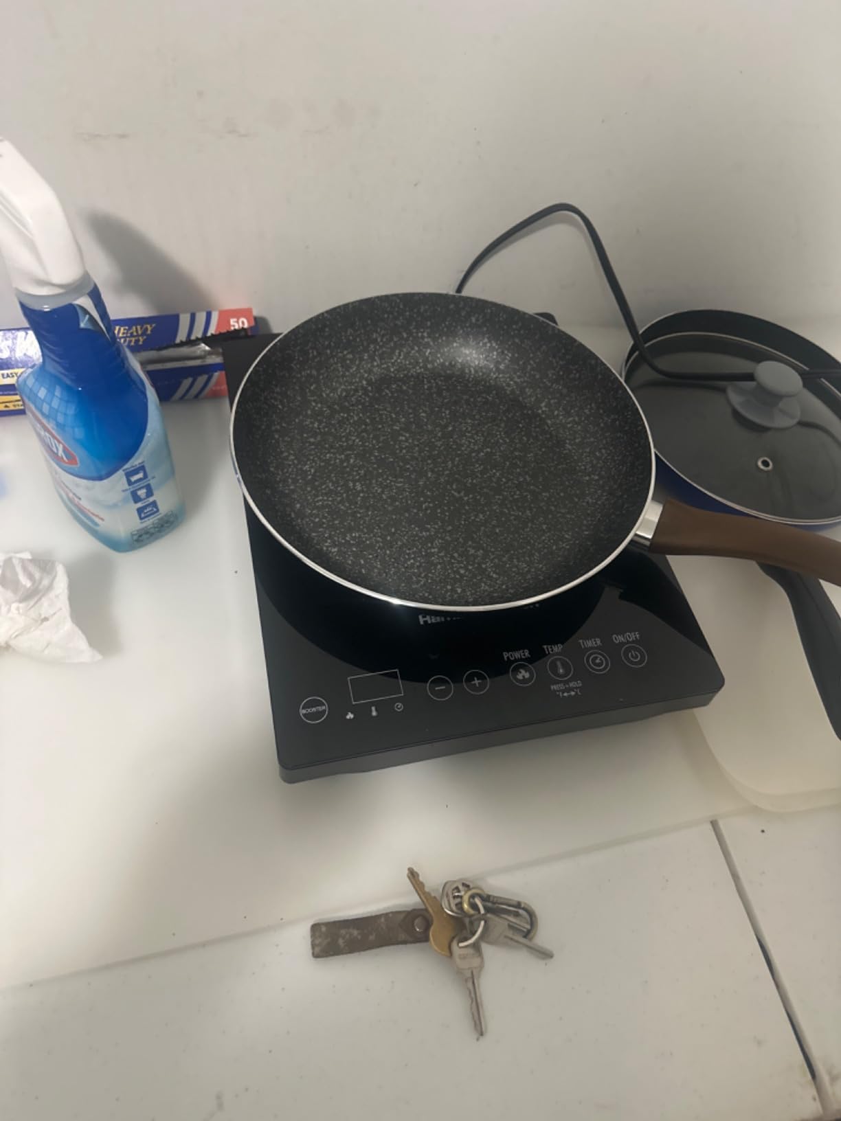 Hamilton Beach Portable Single Induction Cooktop With Fast Heating Mode | Countertop Burner Hot Plate | 1800 Watts | 10 Temperature Settings From 180°F-450°F | Up To 10