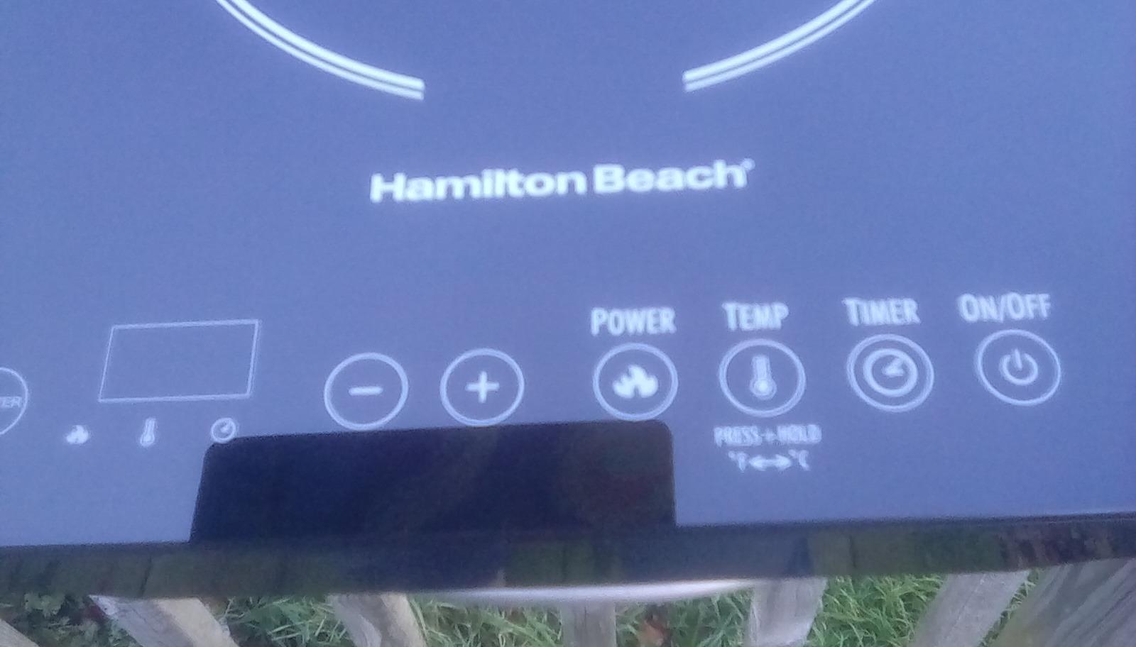 Hamilton Beach Portable Single Induction Cooktop With Fast Heating Mode | Countertop Burner Hot Plate | 1800 Watts | 10 Temperature Settings From 180°F-450°F | Up To 10