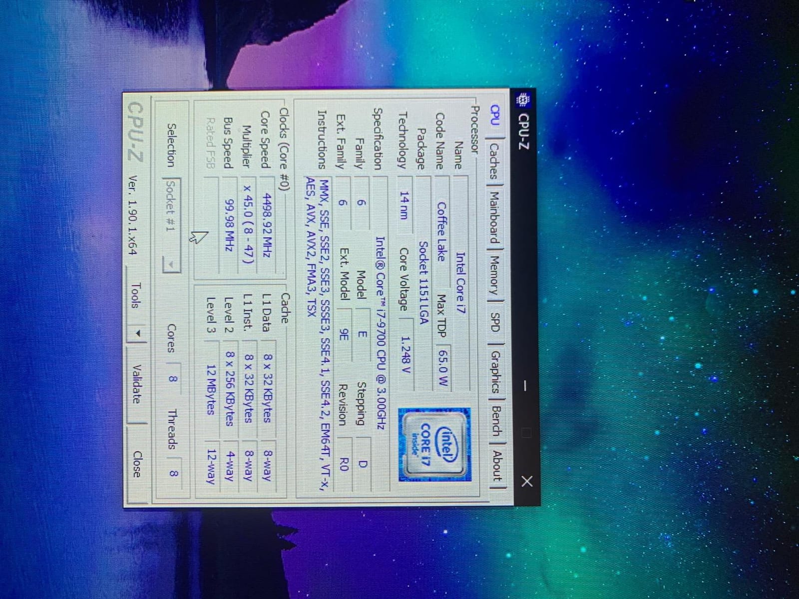 Intel Core i7-9700 Desktop Processor 8 Cores up to 4.7 GHz LGA1151 300 Series 65W customer photo 1
