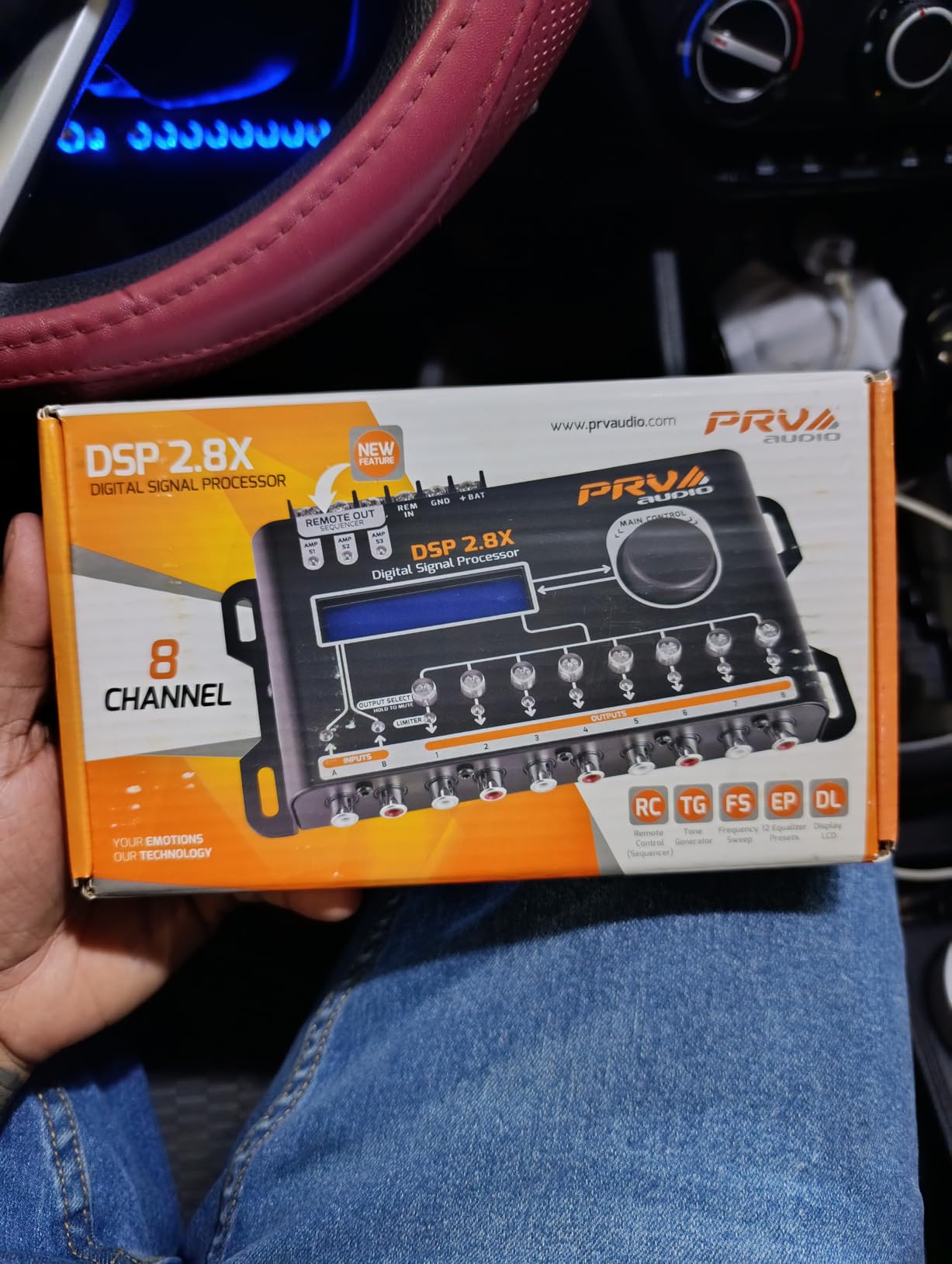 PRV AUDIO Car Audio DSP 2.8X Digital Crossover and Equalizer 8 Channel Full Digital Signal Audio Processor DSP with Sequencer Remote Relay customer photo 1