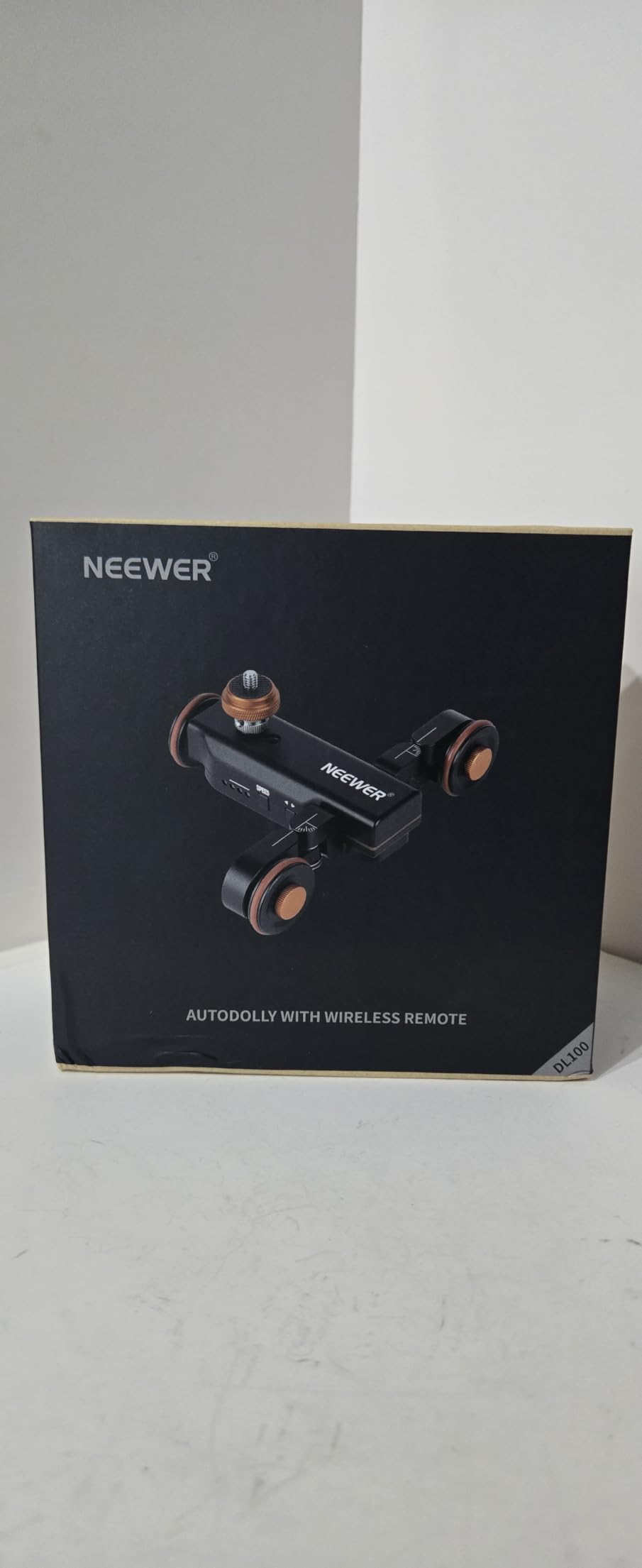 NEEWER 3 Wheels Wireless Video Camera Dolly, 3 Speed Motorized Slider | Electric Track Rail Dolly Car, Remote Control, Compatible with DSLR Camera Camcorder GoPro iPhone and Android Smartphone customer photo 1