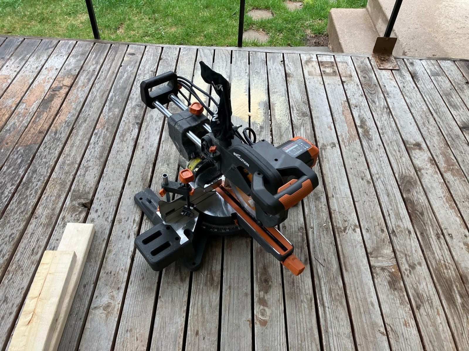 Evolution Power Tools R255SMS+ PLUS 10-Inch Sliding Miter Saw Plus Multi-Material Multi-Purpose Cutting Cuts Metal, Plastic, Wood & More 0 - 45 Bevel & 50 - 50 Miter Angles TCT Blade Included customer photo 1