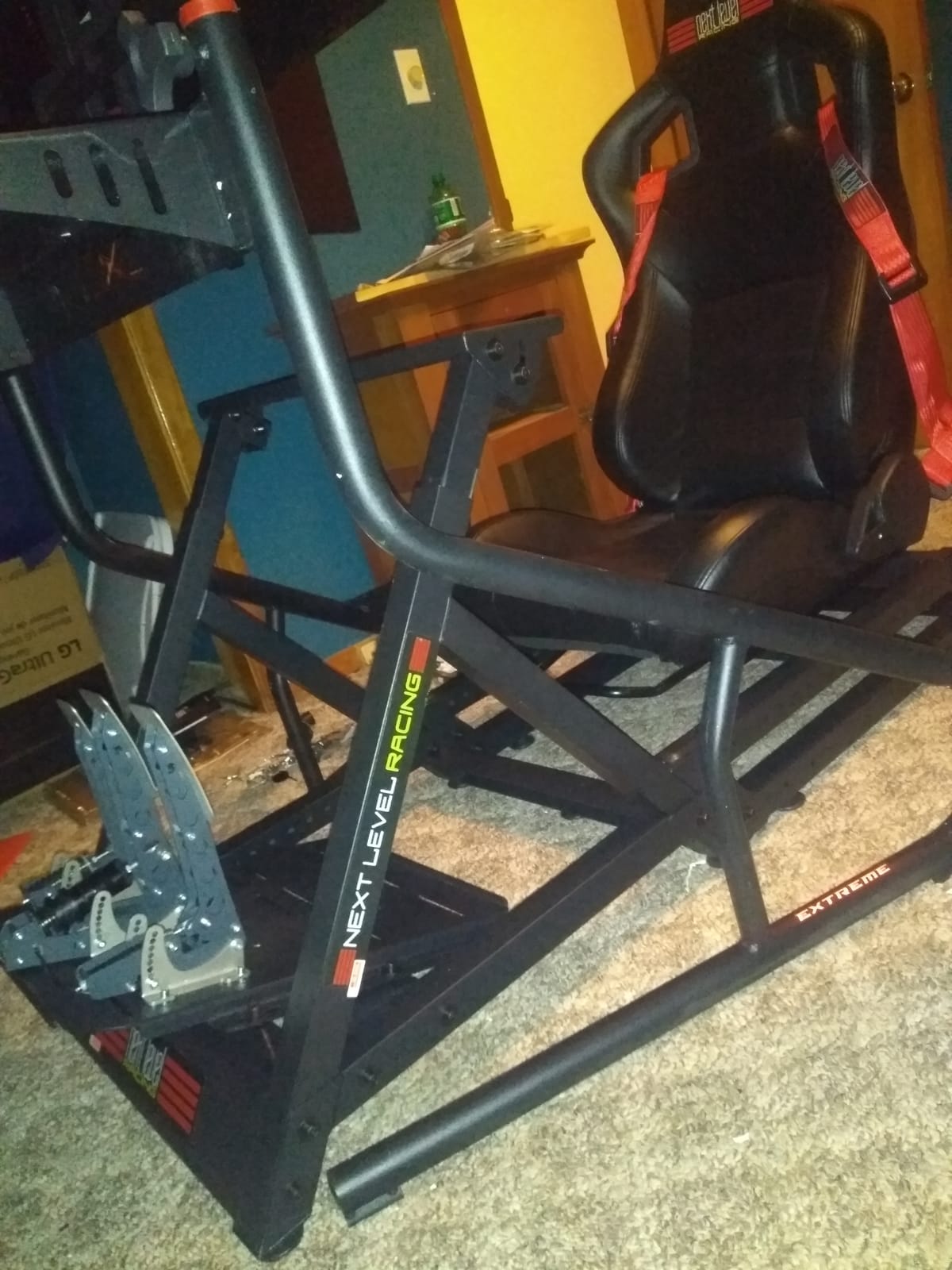 Extreme Sim Racing Triple Screen Tv Stand Add-on Upgrade With Back Tray - Fits almost all Sim Racing Rigs in the Market - Suitable for TV sizes up to 3 x 37