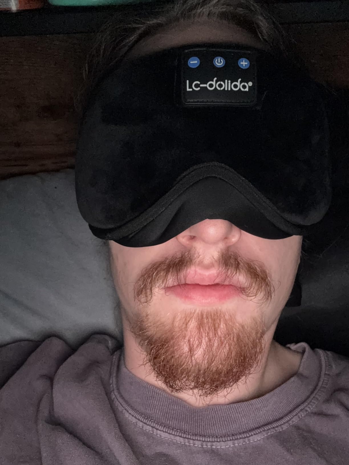 LC-dolida Sleep Headphones, 3D Sleep Mask Bluetooth Wireless Music Eye Mask customer photo 2