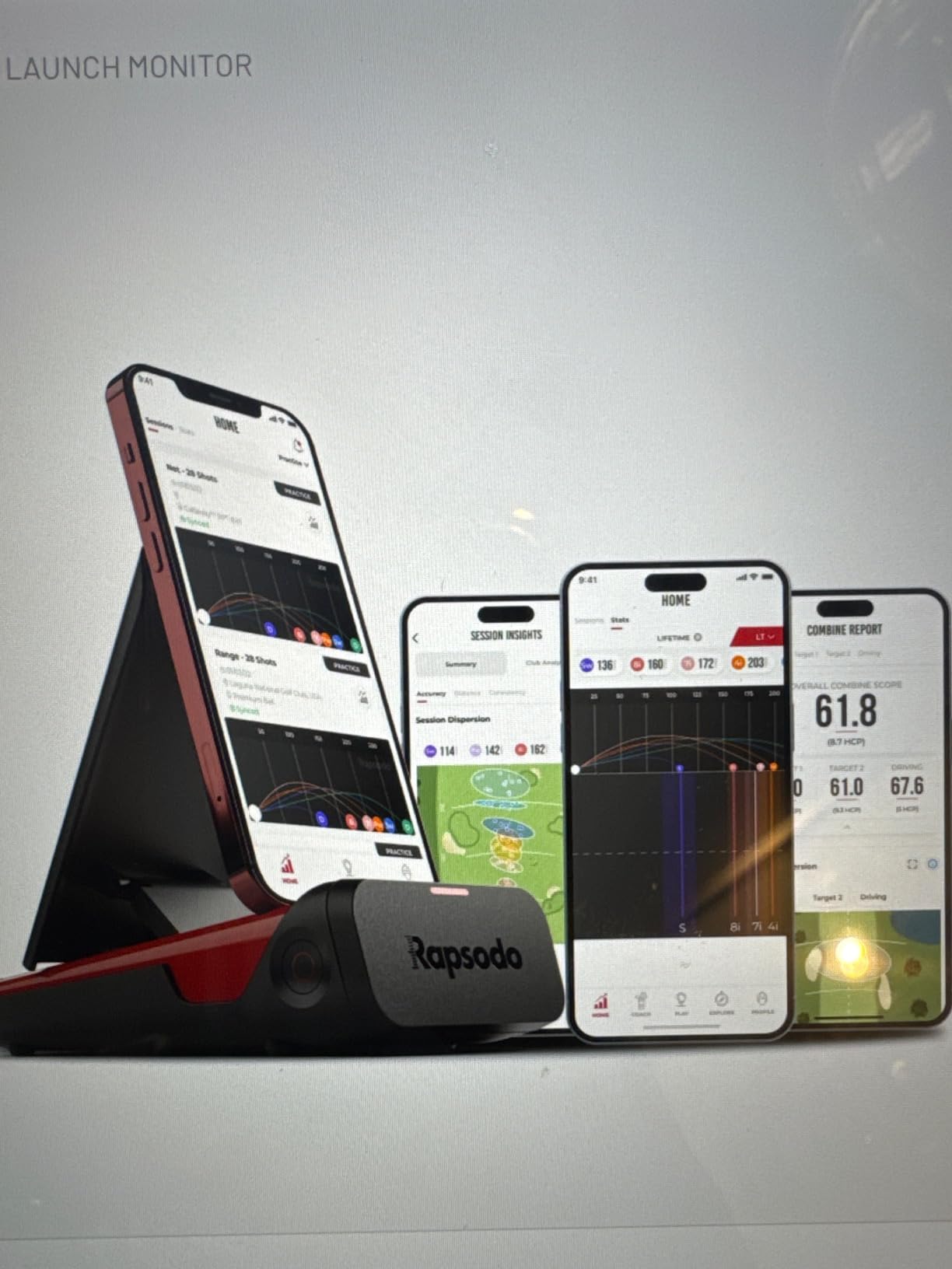 Rapsodo Mobile Launch Monitor Golf Simulator | MLM iPhone & iPad Only | Indoor & Outdoor Swing Analyzer & Tracker | GPS Satellite View | Ball Speed, Club Speed & Launch Angle Data customer photo 1