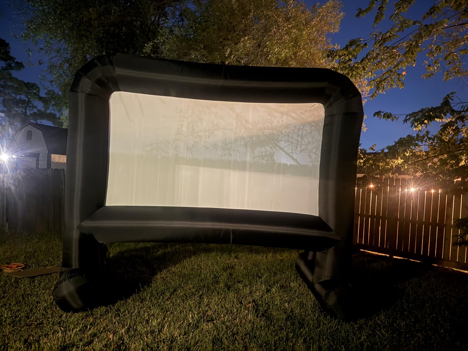 Inflatable Movie Screen Outdoor, OUTTOY Inflatable Projection Screen 16FT | Mega Blow Up Screen for Backyard Movie Night, Theme Parties, Celebrations, Quiet Fan, Storage Bag, Easy Set up customer photo 1