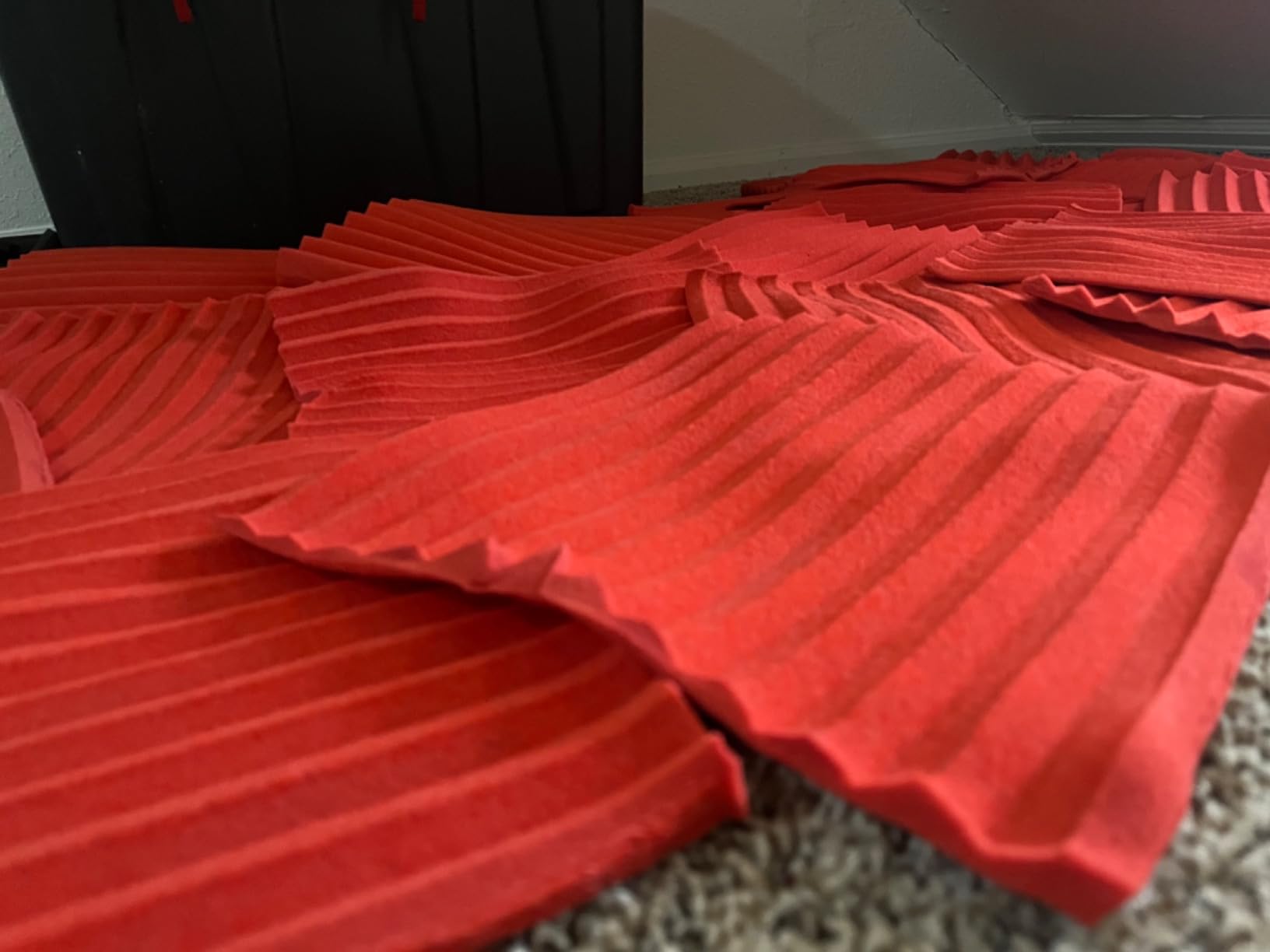 96 Pack Allxinlog Absorb the echo Acoustic Foam Panel Wedge Studio Soundproofing Wall Tiles 12