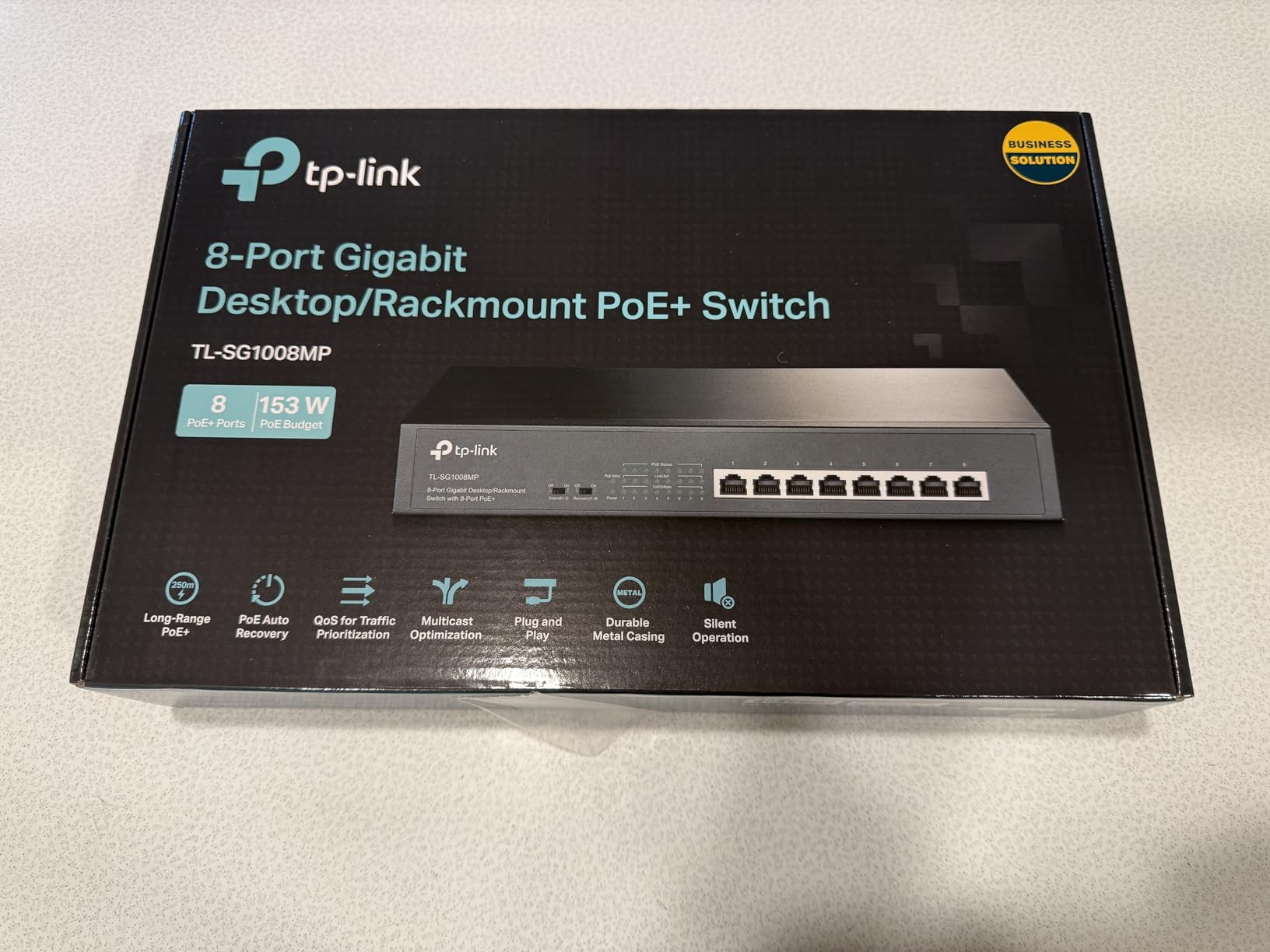 TP-Link 8 Port Gigabit PoE Switch | 8 PoE+ Ports @126W | Plug & Play | Limited Lifetime Protection | Desktop/ Rackmount | Prioritized Power Supply | Sturdy Metal | Shielded Ports (TL-SG1008MP) customer photo 2