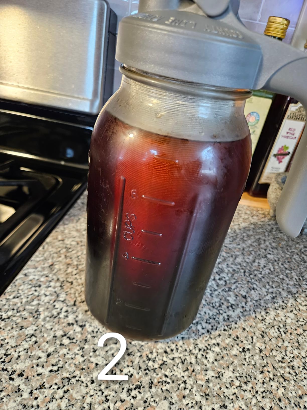 County Line Kitchen 64oz Cold Brew Coffee Maker with Leak Proof Lid - Gray | Glass Cold Brew Coffee Maker - Wide Mouth Mason Jar, Stainless Steel Filter & Leak-Proof Lid (64 oz) customer photo 2