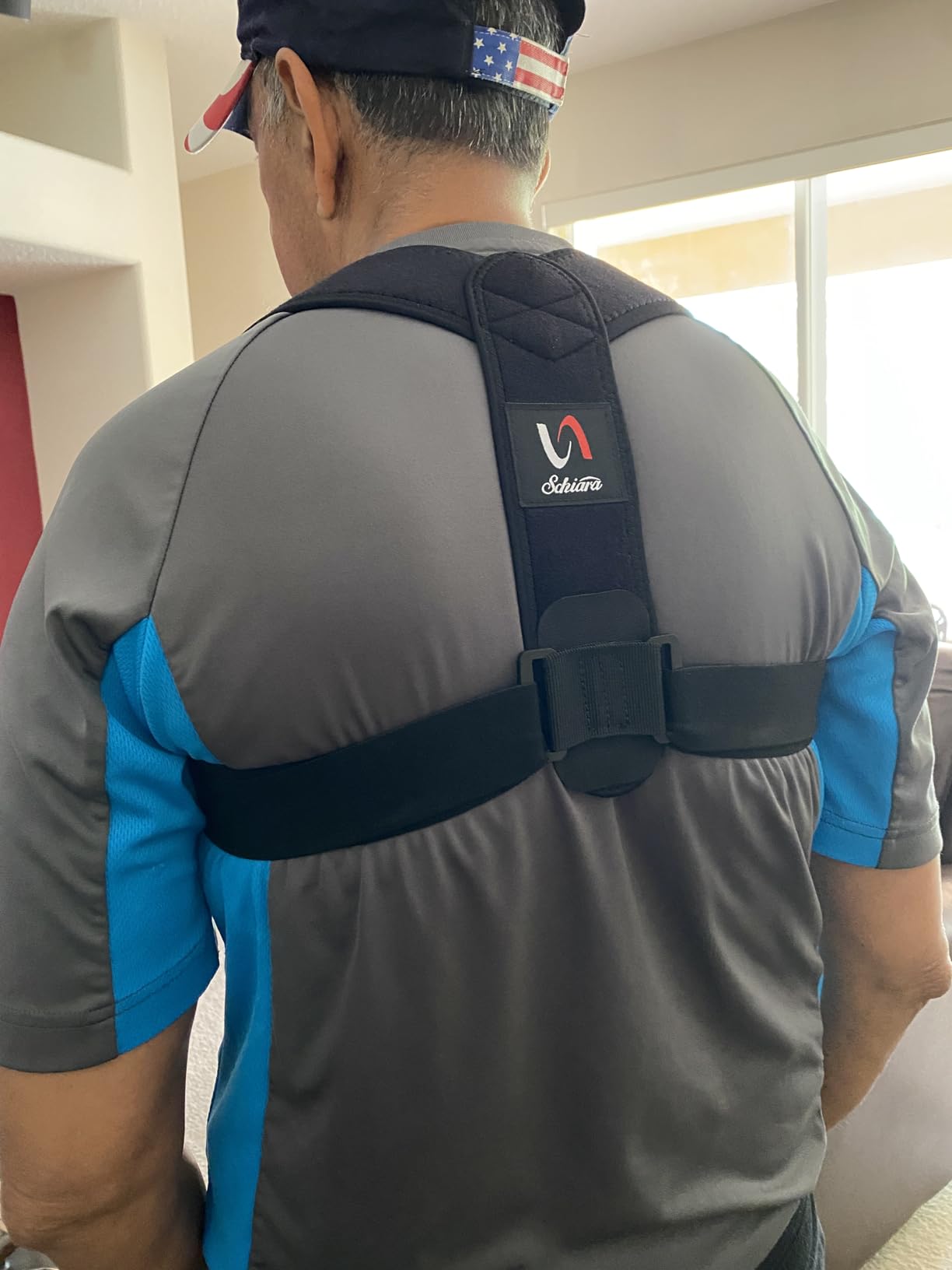 Schiara Posture Corrector for Men and Women, Comfortable Upper and Back Brace, Adjustable Back Support for Back, Shoulder and Neck customer photo 2