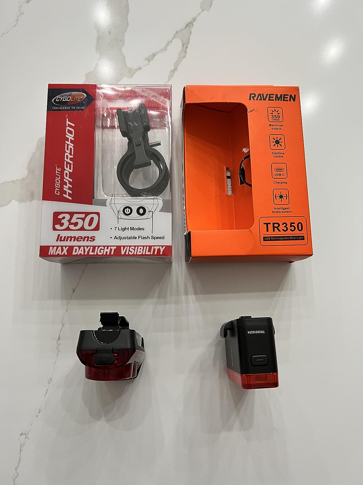 Cygolite Hypershot 350 Lumen Bike Tail Light - 7 Night & Daytime Modes - User Adjustable Flash Speeds - Compact & Durable - IP64 Water Resistant - Saddle Rail Mount Version - USB Rechargeable customer photo 2
