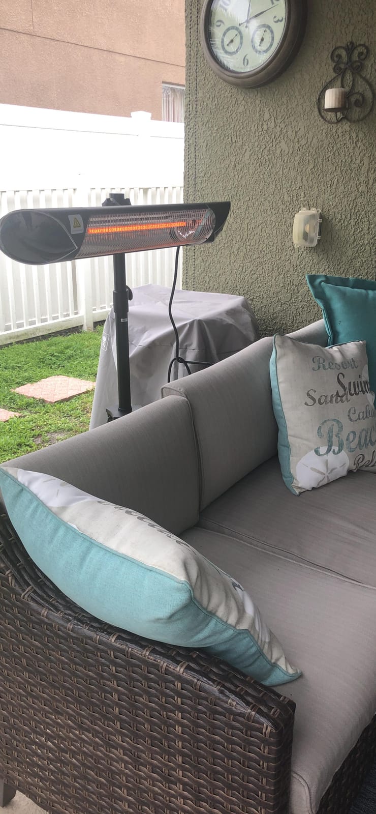 Briza Infrared Electric Patio Heater - Indoor/Outdoor Heater - Portable Wall/Garage Heater - 1500W - use with Stand - Mount to Ceiling/Wall customer photo 2