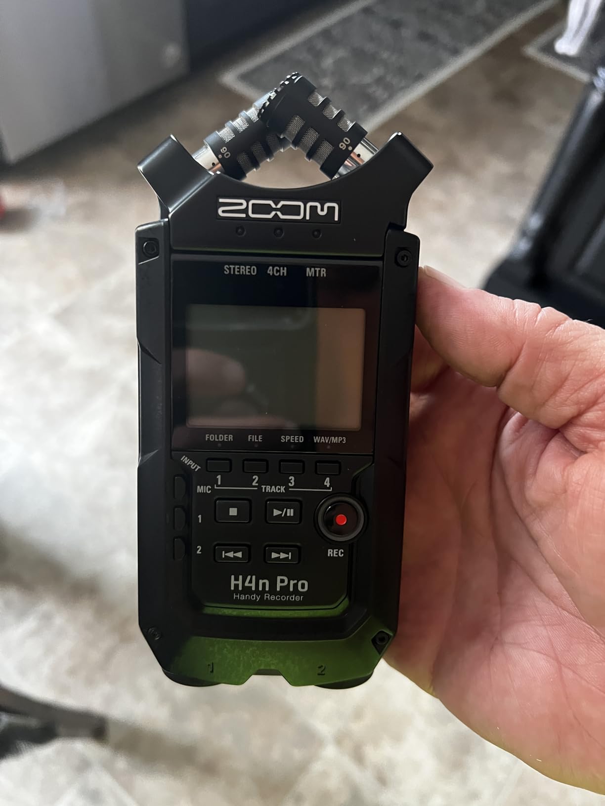 Zoom H4n Pro 4-Track Portable Recorder, All Black, Stereo Microphones, 2 XLR and quarter inch Combo Inputs, Battery Powered, for Stereo/Multitrack Recording of Music, Audio for Video, and Podcasting customer photo 1