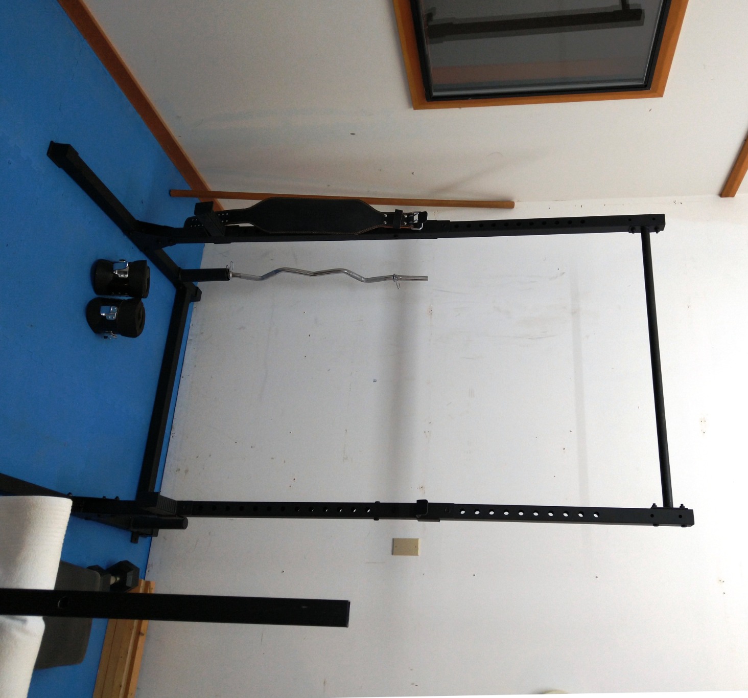 papababe Squat Rack with Pull Up Bar for Home Gym, Adjustable Power Cage with J-Hooks, 800LB Capacity Multi-Functional Bench Press Power Rack for 6FT, 7FT Barbell, Weight Lifting Rack customer photo 1