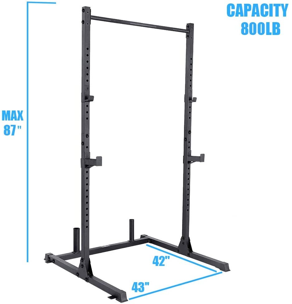 papababe Squat Rack with Pull Up Bar for Home Gym, Adjustable Power Cage with J-Hooks, 800LB Capacity Multi-Functional Bench Press Power Rack for 6FT, 7FT Barbell, Weight Lifting Rack customer photo 2