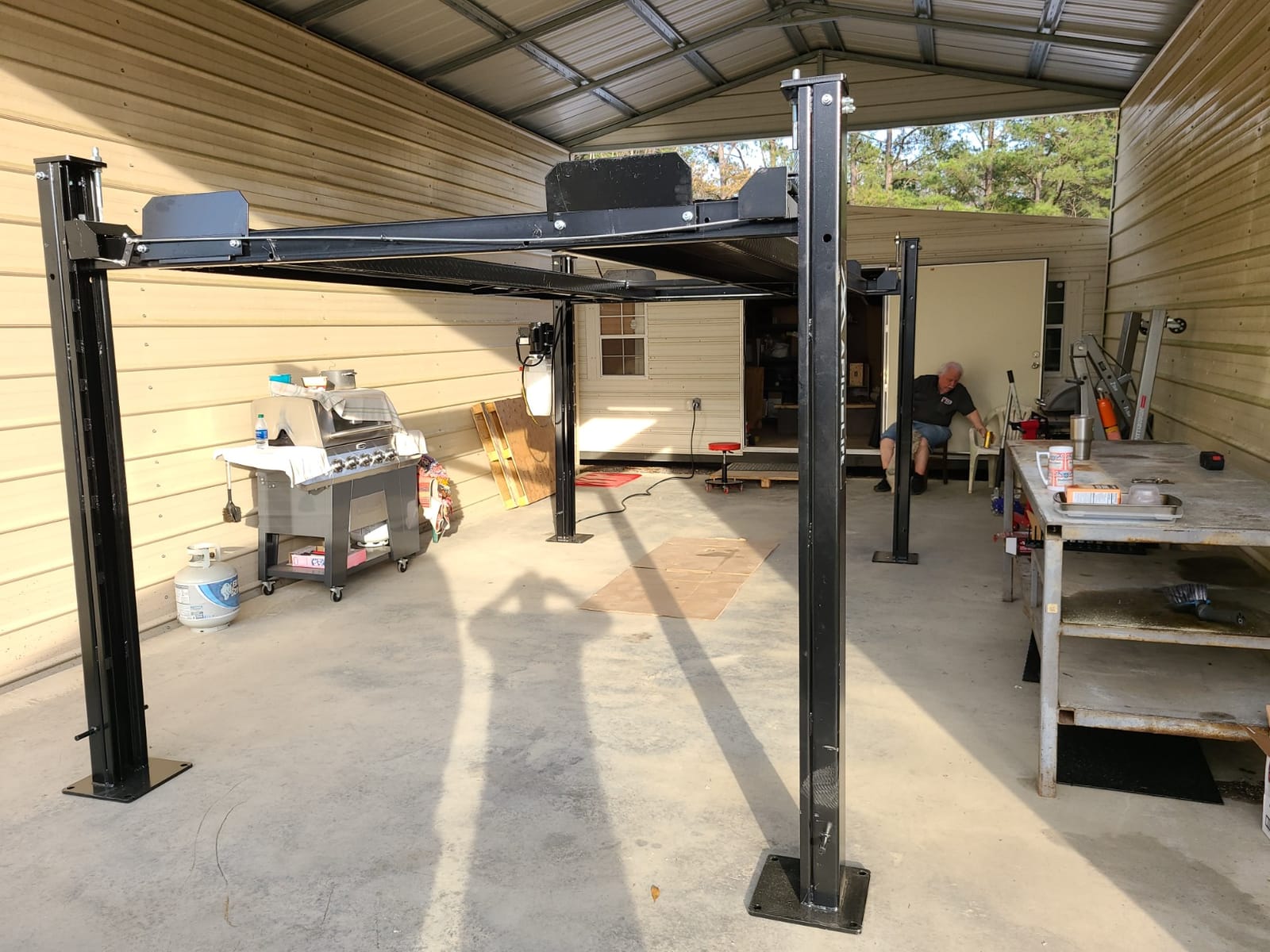 APlusLift HW-8S 8000LB 4-Post Storage Service Car Lift 3 Year Warranty customer photo 1