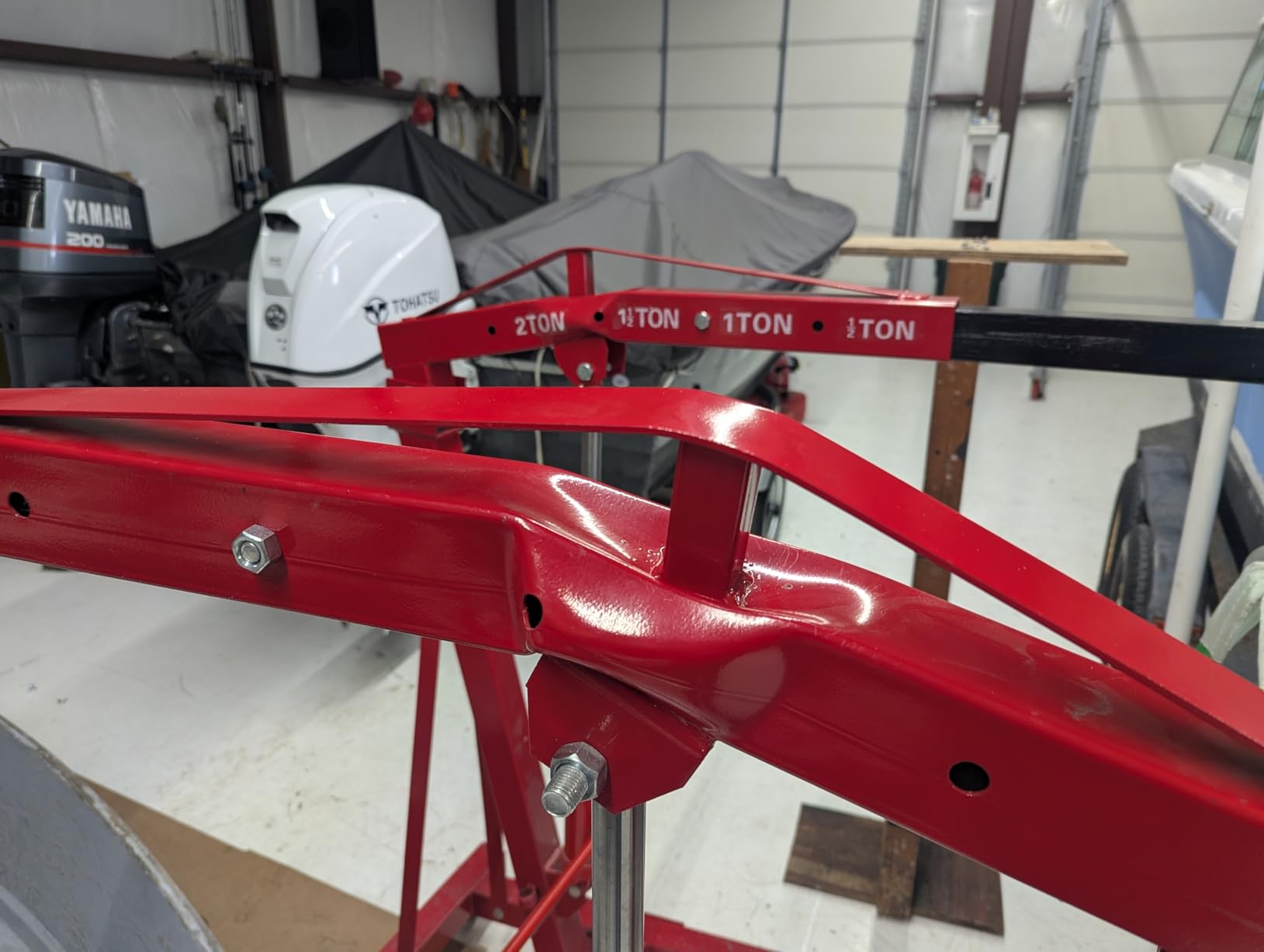 2 Ton Hydraulic Engine Hoist Crane, 4400LBS Folding Cherry Picker | Heavy-Duty Engine Hoist with 6 Locking Wheels & 4 Boom Positions for Truck SUV Engines Garage Workshop customer photo 2