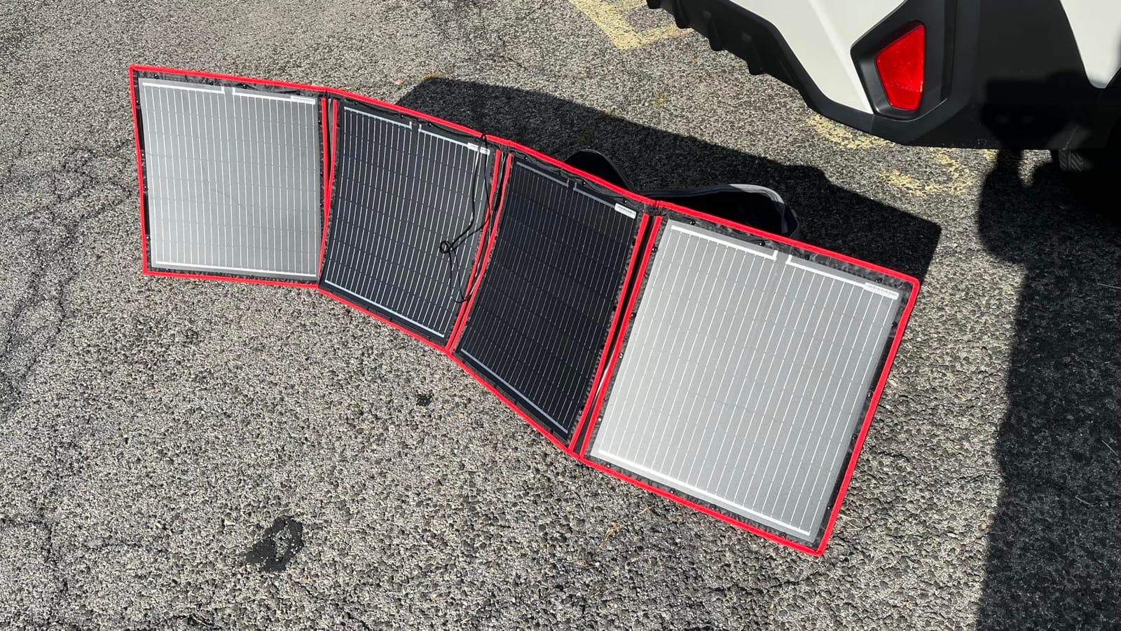 DOKIO 150W Portable Foldable Solar Panel Kit with Charge Controller | Folds to 21 x 20 in and weighs 7.3 lb; USB ports; for 12V batteries, power stations, RVs, camping, and emergencies customer photo 2