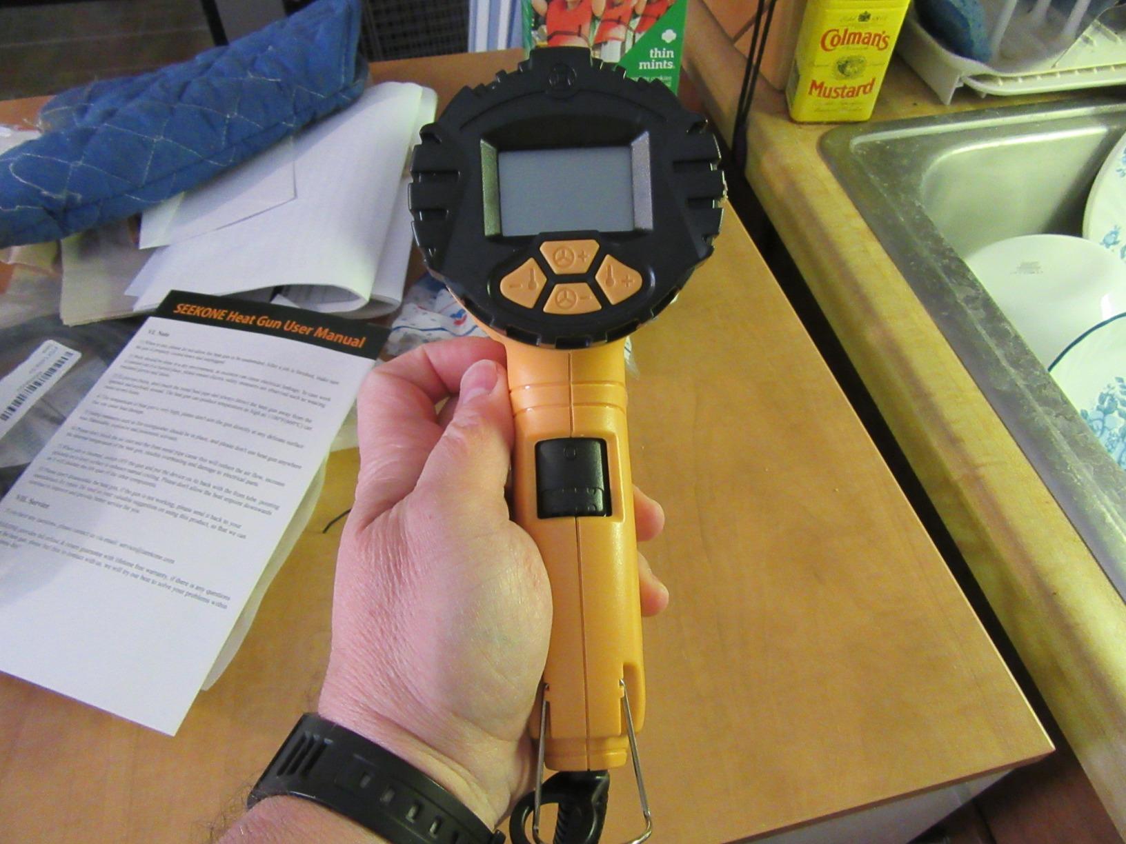 SEEKONE 1800W Heat Gun with LCD Display 122°F-1112°F for Paint Removal, Precise Temperature Control, Airflow Adjustable, Power-On Memory customer photo 1