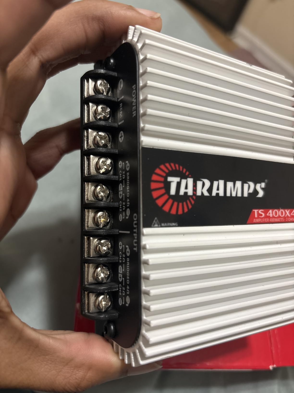 Taramps TS 400x4 400 watts RMS 4 Channels Full Range Car Audio Amplifier, 2 Bridged Channels, RCA Input Class D customer photo 1