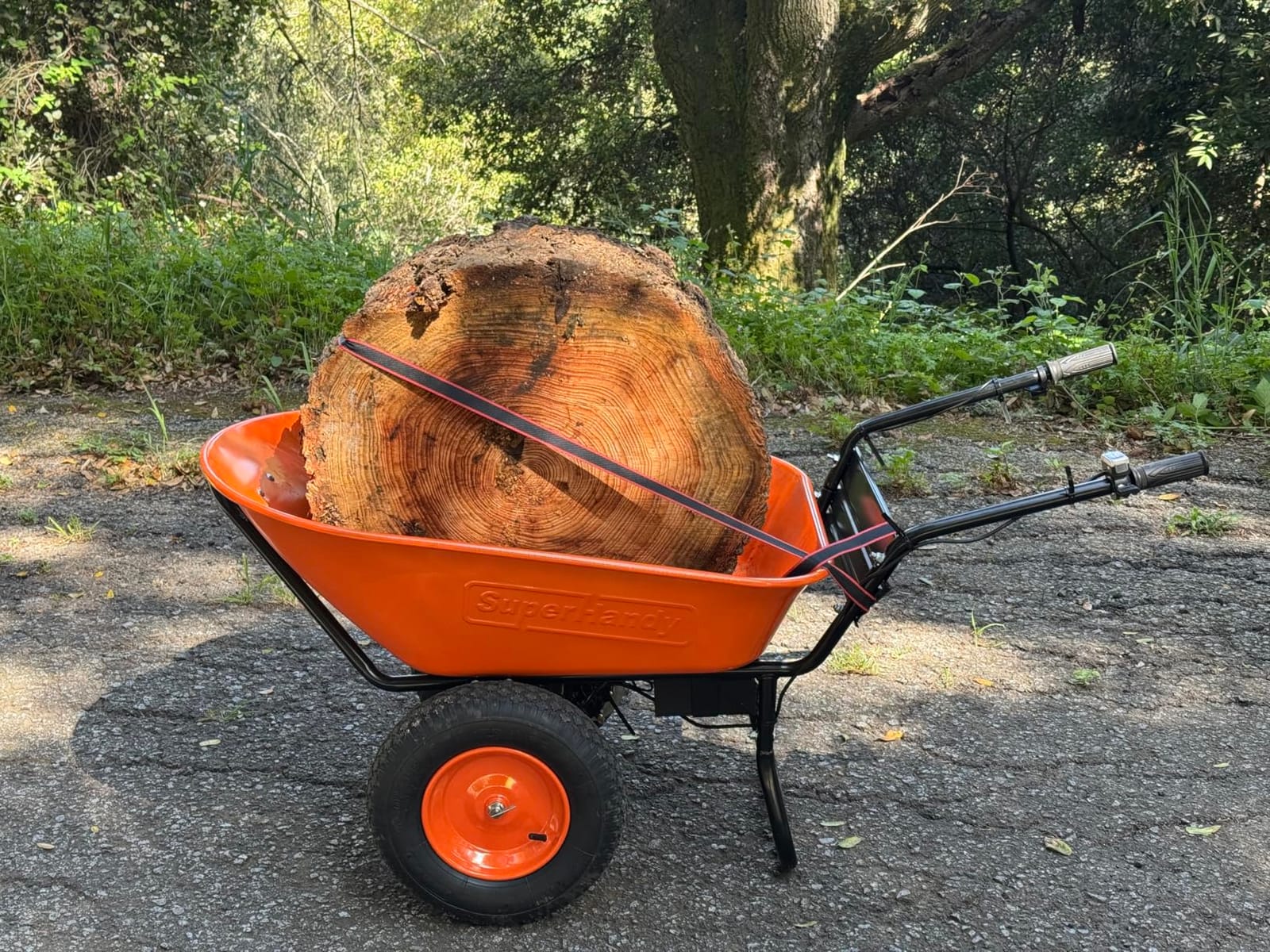 SuperHandy Electric Wheelbarrow Utility Cart, 24V, 330 lb, Power Wagon | Battery powered utility cart for soil, rocks, tools and yard loads; power dump supports garden and jobsite hauling customer photo 1
