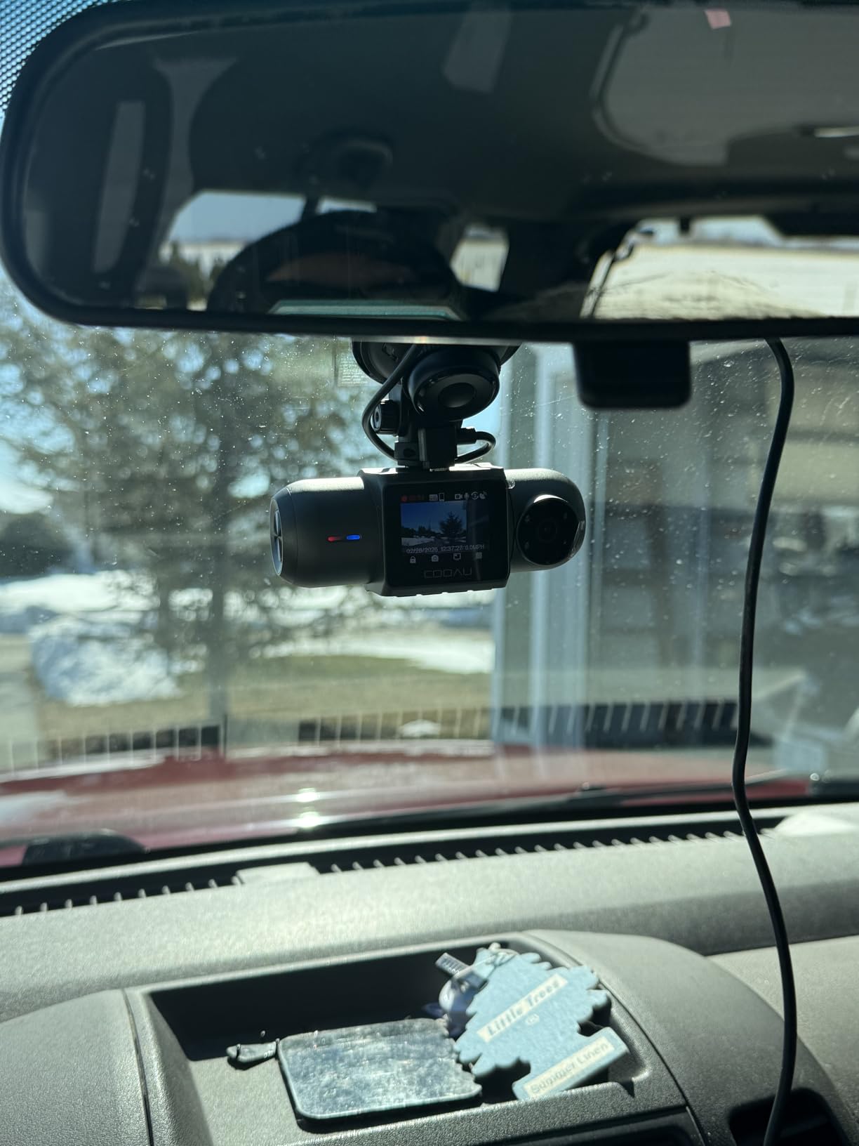 COOAU D30S 4K Dash Cam with GPS Wi-Fi, Front and Inside Dual 2.5K 1080P, Uber Car Camera with Infrared Night Vision, Supercapacitor, 4 IR LEDs, G-Sensor, Parking Mode, Loop Recording customer photo 2