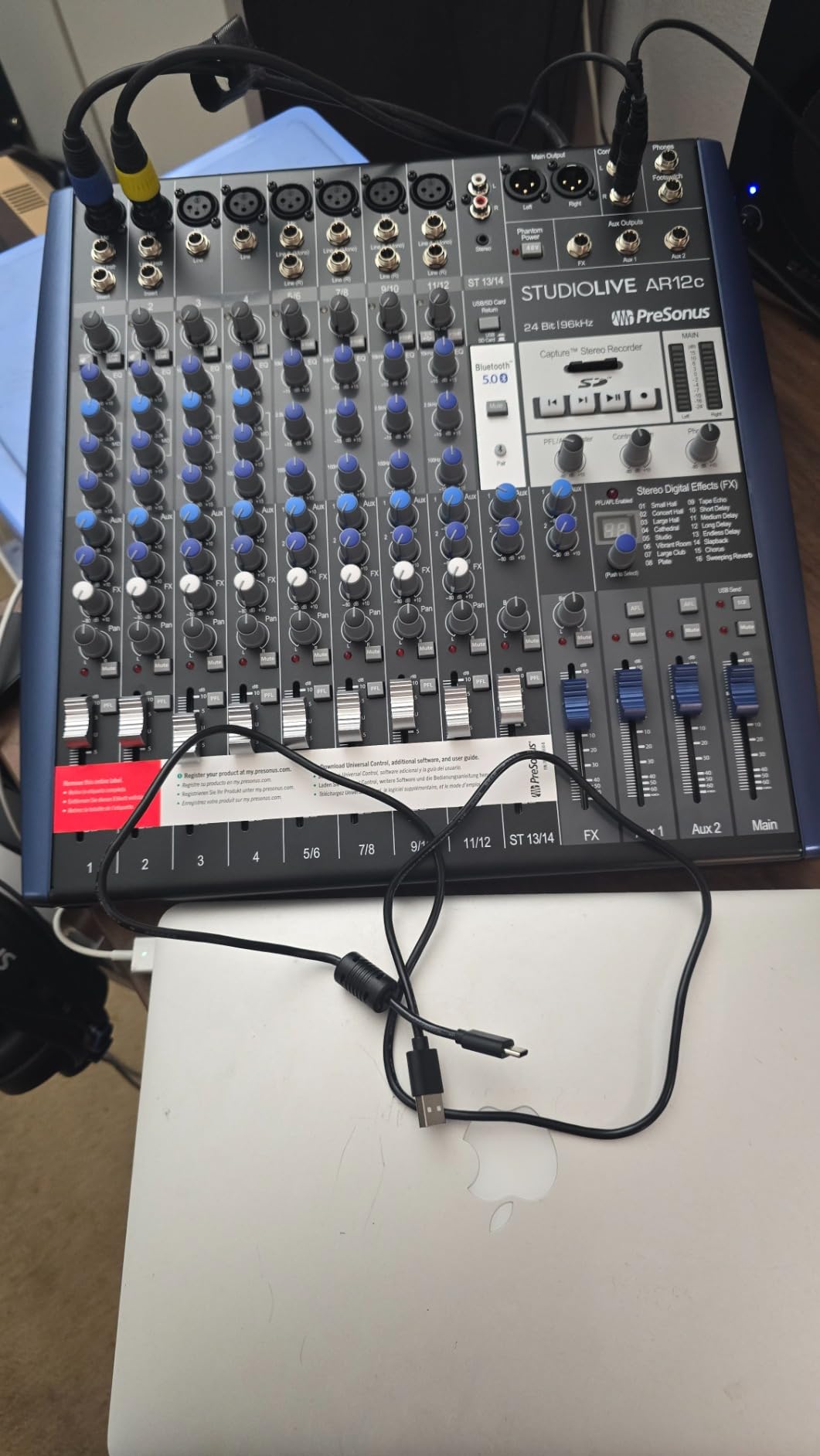 PreSonus StudioLive AR12c 14-Input Analog Mixer with Studio One Pro Software customer photo 1