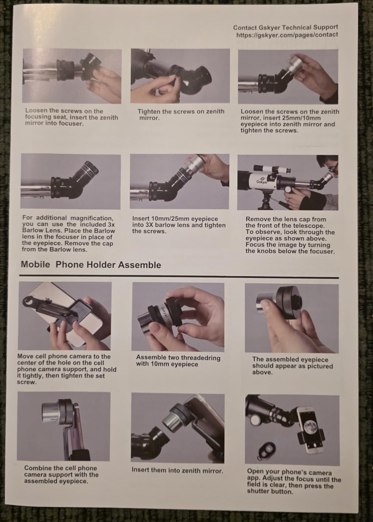 Gskyer Telescope, 70mm Aperture 400mm AZ Mount Astronomical Refracting Telescope for Kids Beginners - Travel Telescope with Carry Bag, Phone Adapter and Wireless Remote. customer photo 2