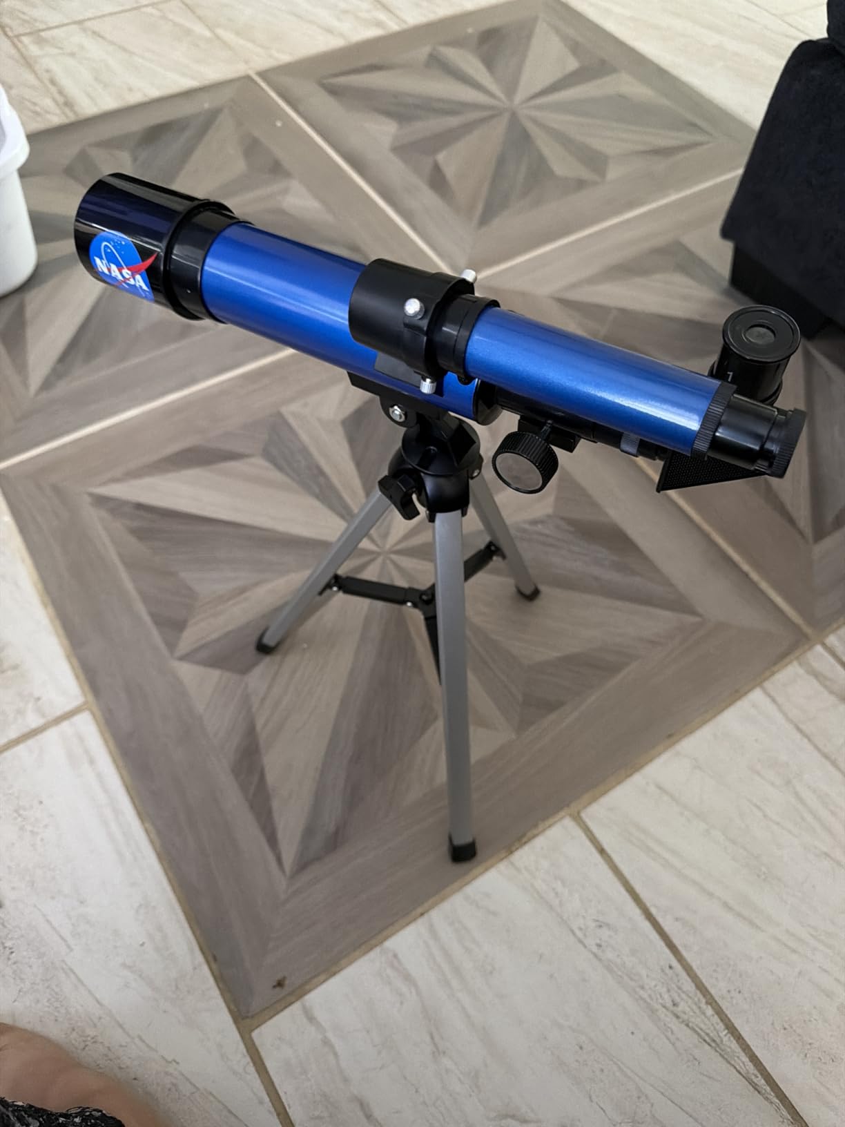 NASA Lunar Telescope for Kids Ages 8-12 with Tripod and Finder Scope | 90x Magnification, Two Eyepieces, Tabletop Tripod, Beginner Astronomy, Space Toys, NASA Birthday Gift customer photo 2