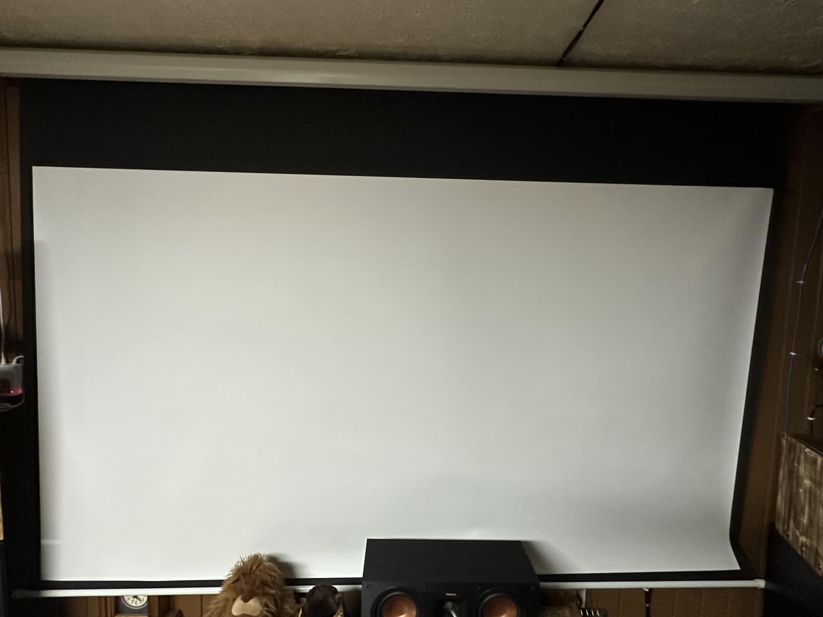 Motorized Projector Screen - Indoor and Outdoor Movies Screen Electric Projector Screen W/Remote Control (120 inch) customer photo 1