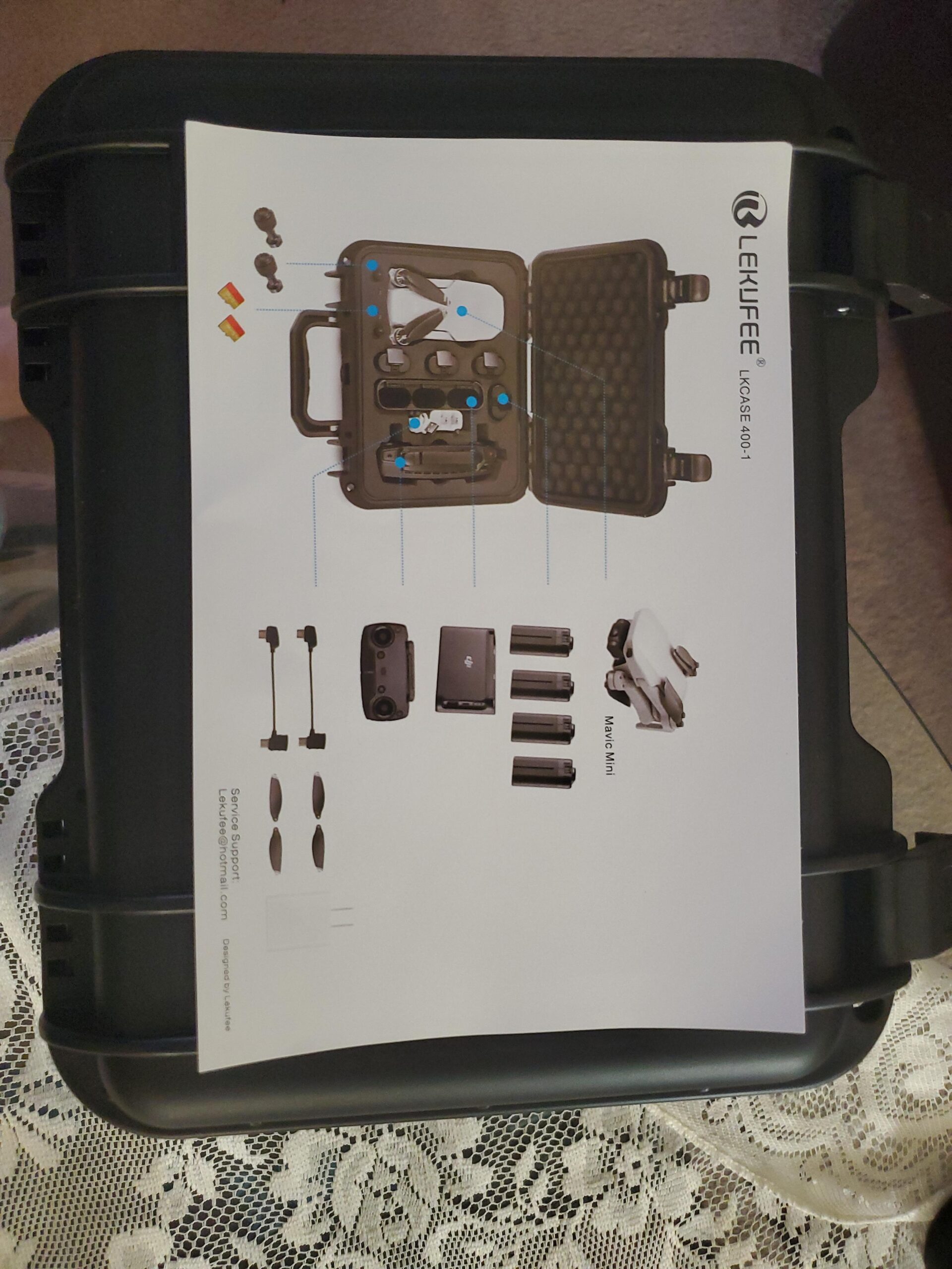 Lekufee Portable Waterproof Hard Case for DJI Mavic Mini & SE Accessories (Case Only, Not for Mini 4k/2/3/4) customer photo 2