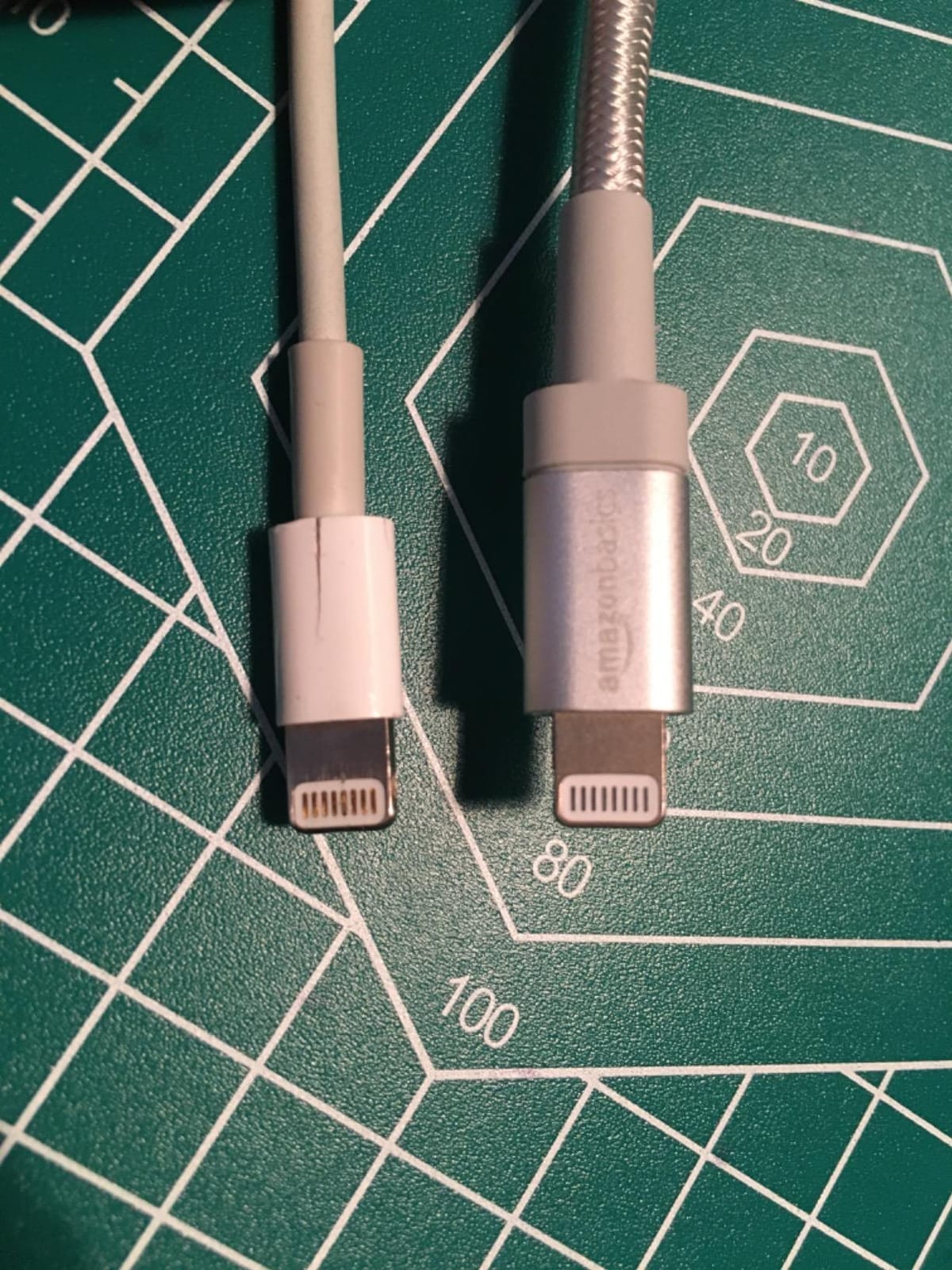 Amazon Basics USB-A to Lightning Charger Cable, MFi Certified, Nylon Braided Cord, Fast Charging for Apple iPhone 14 13 12 11 X Xs Pro, Pro Max, Plus, iPad, 6 Foot, Silver customer photo 1