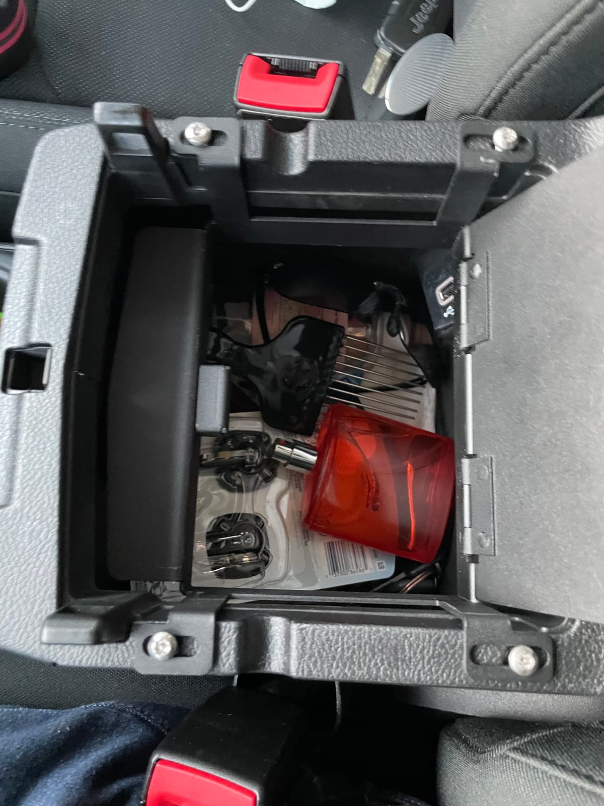 Hooke Road Interior Console Lock Box Security Storage for Jeep JL Wrangler/Gladiator JT 2018-2025 customer photo 1