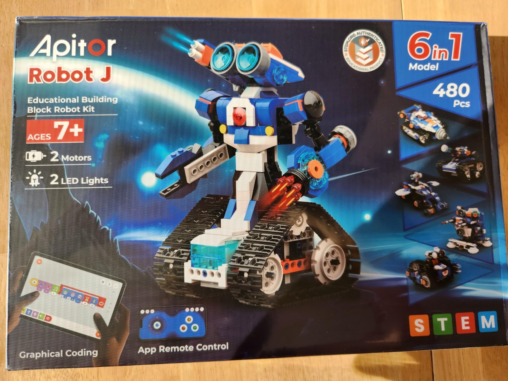 Apitor STEM Coding Robot Toy 6-in-1 Building Kit for Boys 8-12 480 Blocks | APP Remote Control Block Coding Toys, Educational Robotics Learning Educational Gifts for Boys Girls Kids Ages 7 8 9 10 11 12 customer photo 2