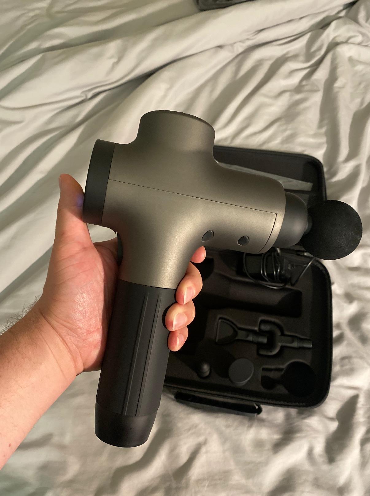 Mebak 3 Massage Gun, Massage Gun Deep Tissue for Athletes, Professional Muscle Percussion Massager, Massager for Shoulder Leg Back Body Pain Relief, Quiet Portable Sport Tool, Gifts for Him customer photo 2