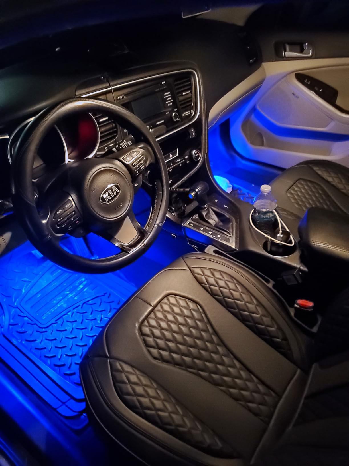 Winzwon Car Interior Lights, LED Lights for Halloween Car Accessories | Christmas White Elephant Gifts for Him Men Women Teen Boys, APP Control with USB Port Color Change Lights for Truck Decor customer photo 2