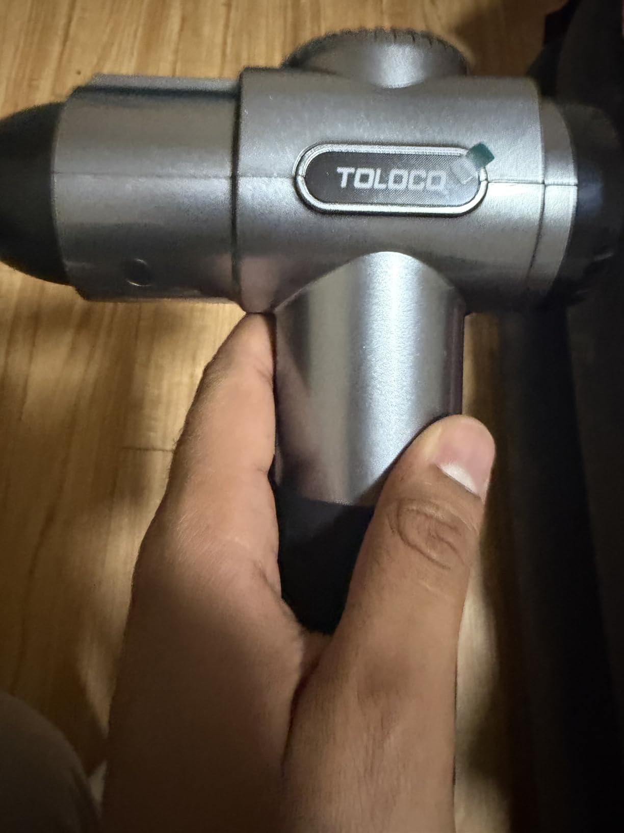 TOLOCO Massage Gun, Deep Tissue Back Massage for Athletes for Pain Relief, Percussion Massager with 10 Massages Heads & Silent Brushless Motor, Relaxation Gifts for Men Women, Black customer photo 1
