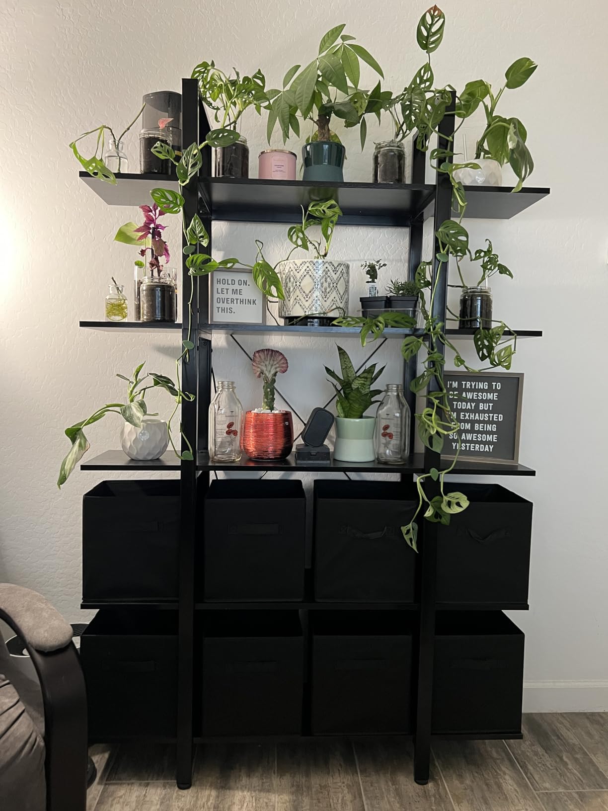 Tribesigns 5-Tier Bookshelf, Vintage Industrial Style Bookcase 72 H x 12 W x 47L Inches customer photo 1