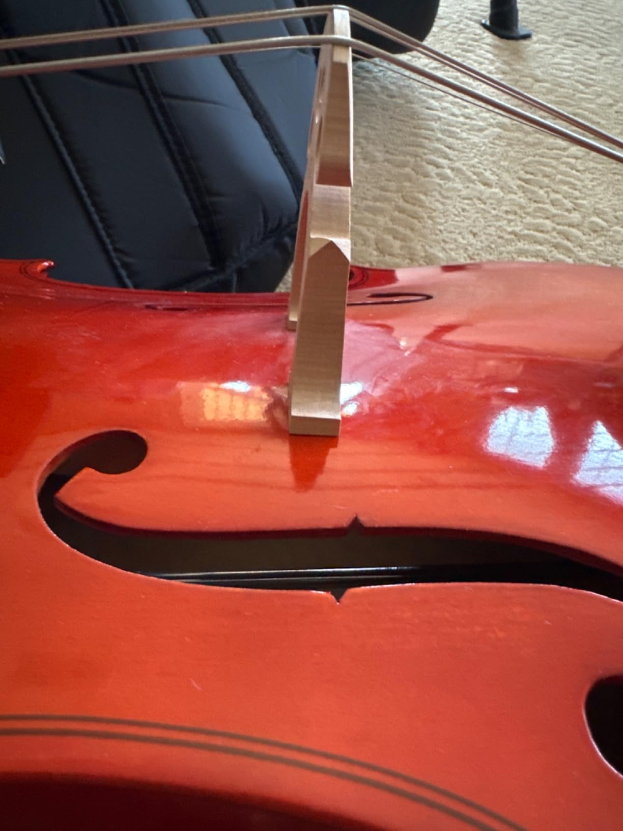 Cecilio 4/4 Full Size Cello with Hard & Soft Case, Stand, Bow, Rosin, Bridge and Extra Set of Strings, CCO-100 customer photo 1
