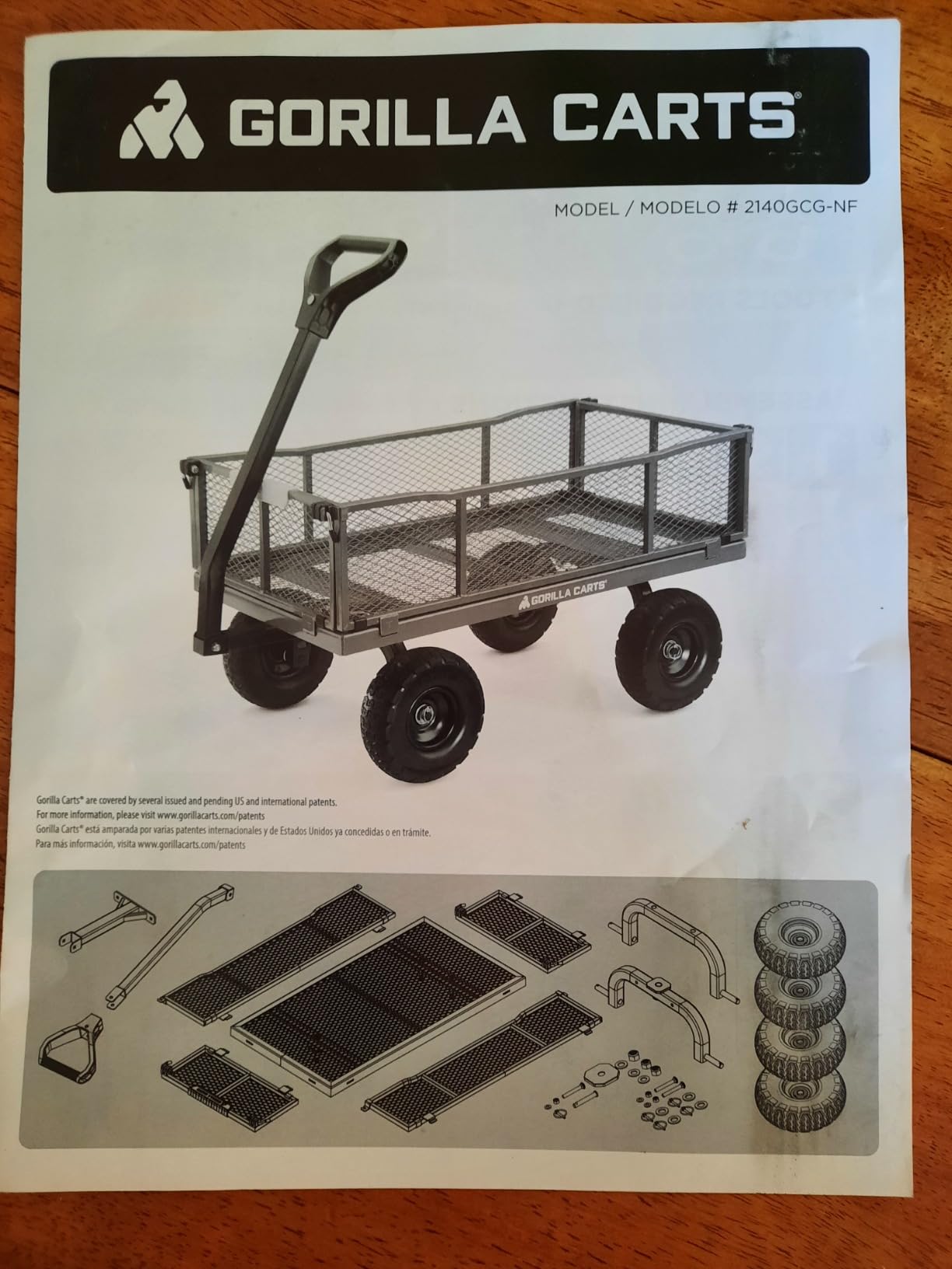 Gorilla Carts Steel Utility Garden Cart, 800 lb. Capacity, Flat Free Tires customer photo 2