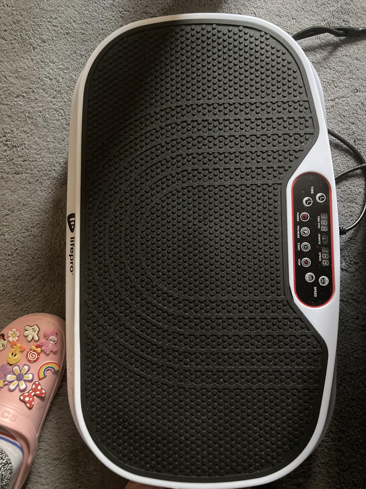 Lifepro Waver Mini Vibration Plate Exercise Machine with Resistance Bands | Compact Design, 99 Speed Levels, 10 Presets, Non-Slip Surface - Vibration Plate for Lymphatic Drainage, Full Body Workout customer photo 2